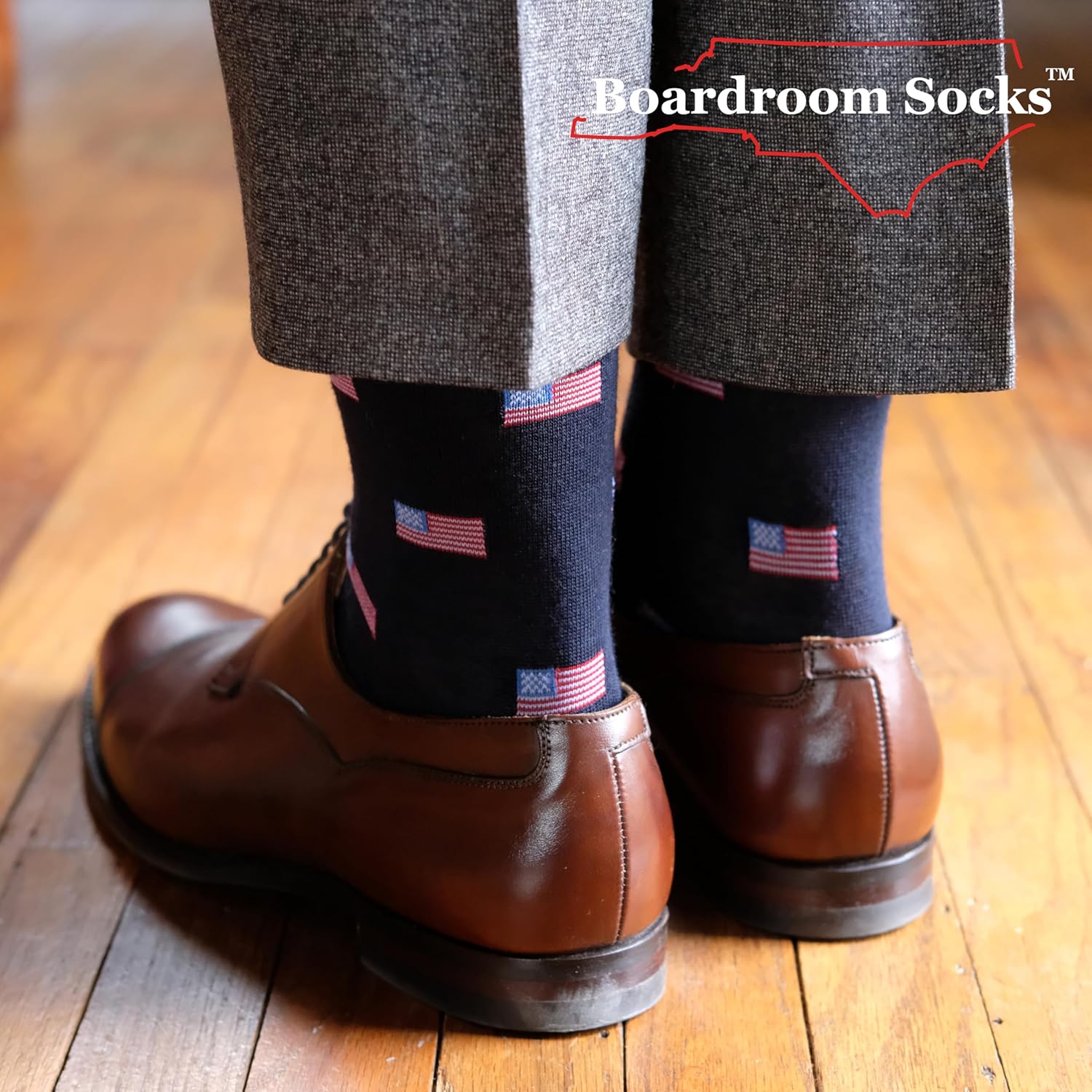 BoardroomSocks Merino Wool Mid-Calf Patterned Socks, Dress Socks for Men - Image 2