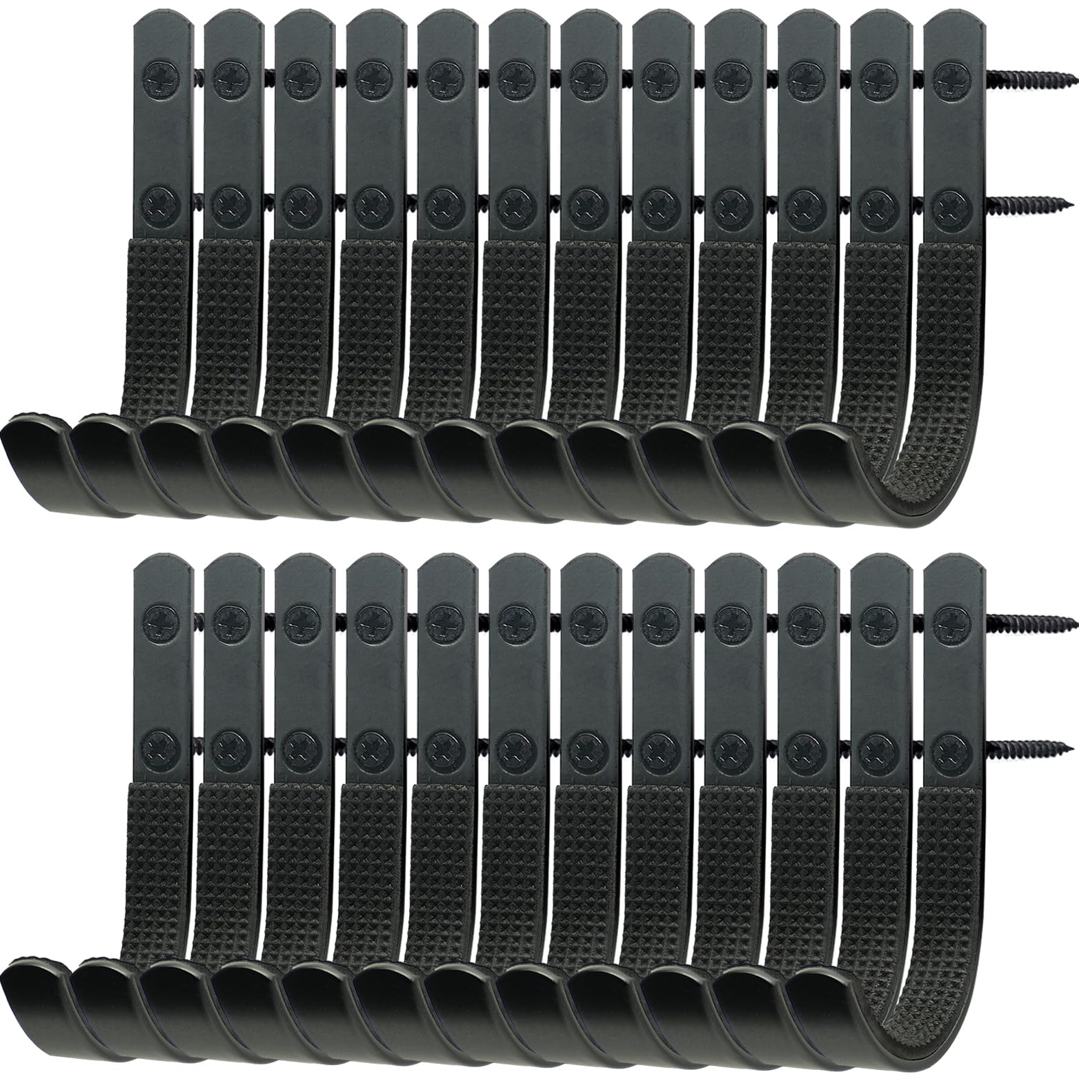 32 Pack Gun Rack Wall Mount Hooks Bulk, Horizontal Gun Racks for Wall Metal Shotgun Hangers for Storing Rifles, Shotguns and Bows, Gun Mount Holder Hooks for Wall Storage