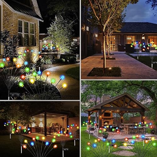 Miniatura 6 de ZUSONUD Luz solar oscilante, balanceo por el viento, nuevas luces solares mejoradas, decoración perfecta para patio y jardín, alambre de hierro de