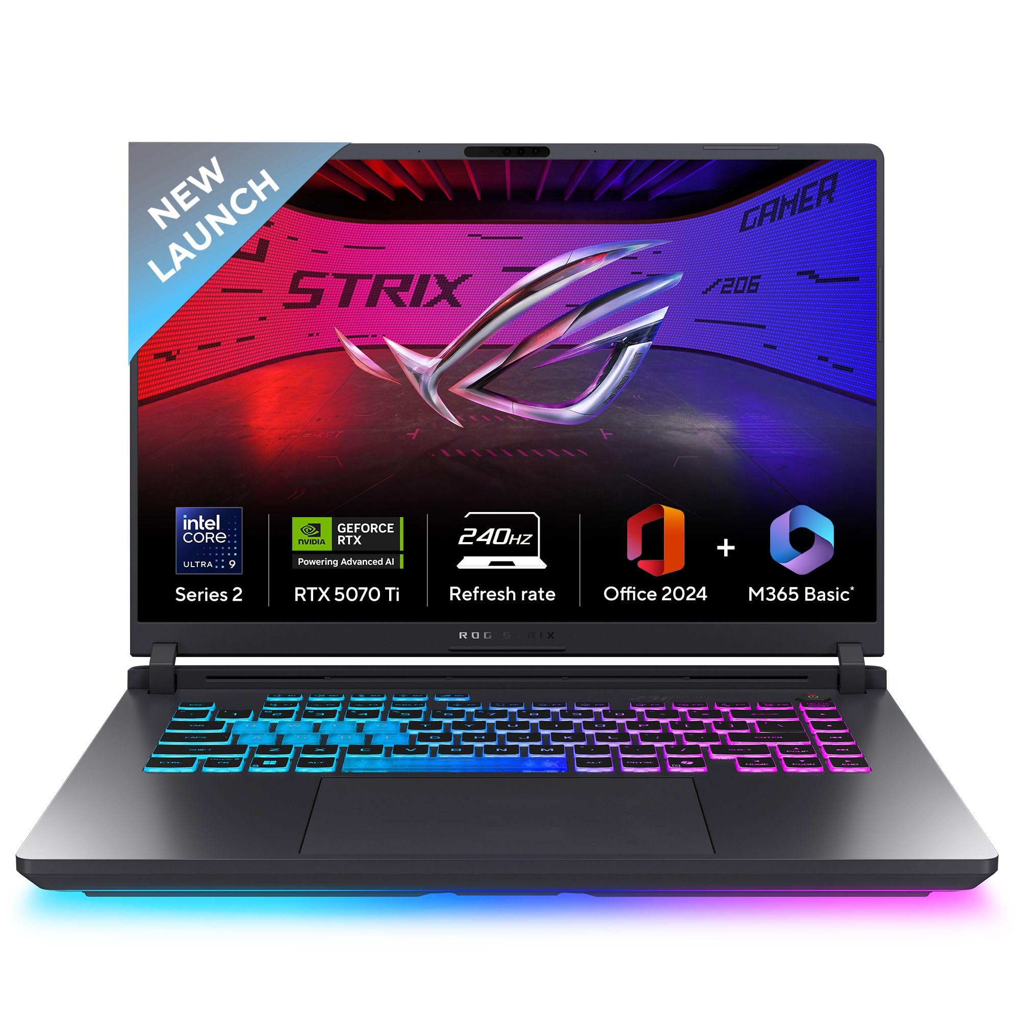 ASUS ROG Strix G16,Intel Core Ultra 9 275HX Gaming Laptop(RTX 5070-12G