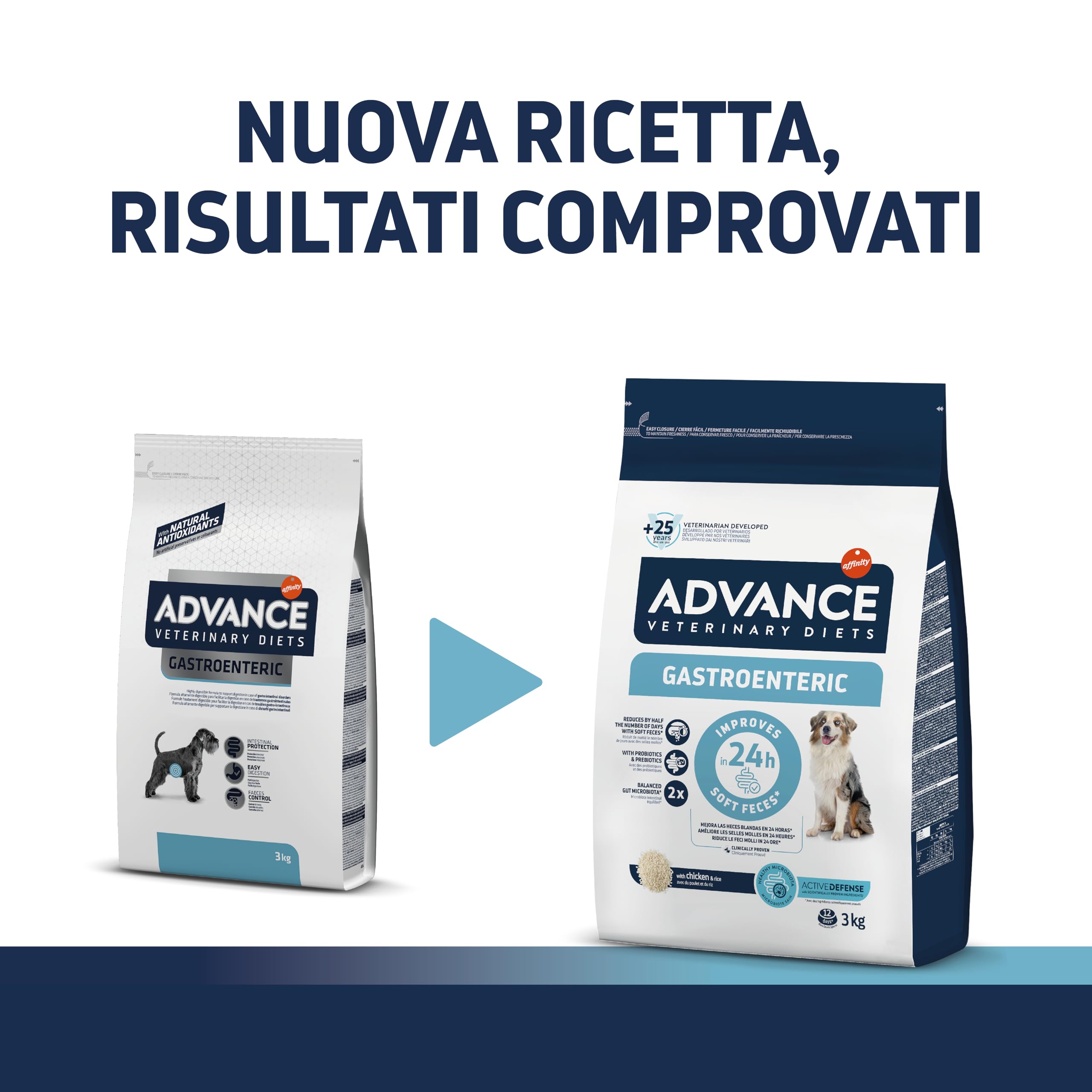Advance Diete veterinarie gastroenteriche - Cibo secco per cani con disturbi gastrointestinali - 3 kg