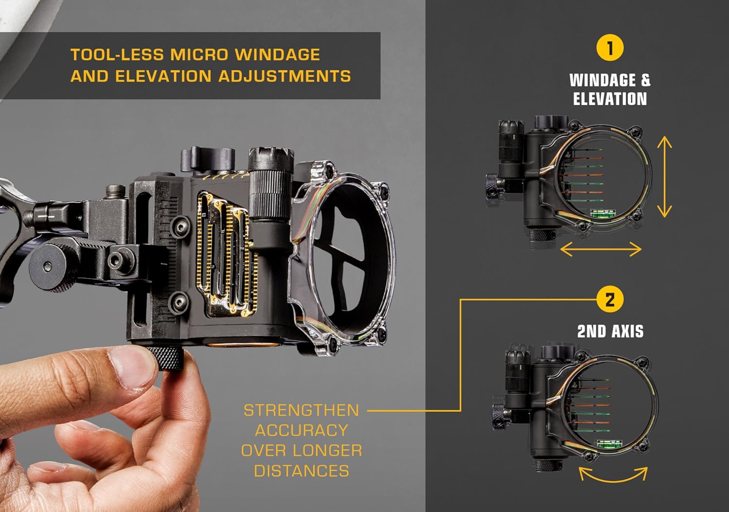 Trophy Ridge Fix Series Sight, 7 pins , Black : Everything Else