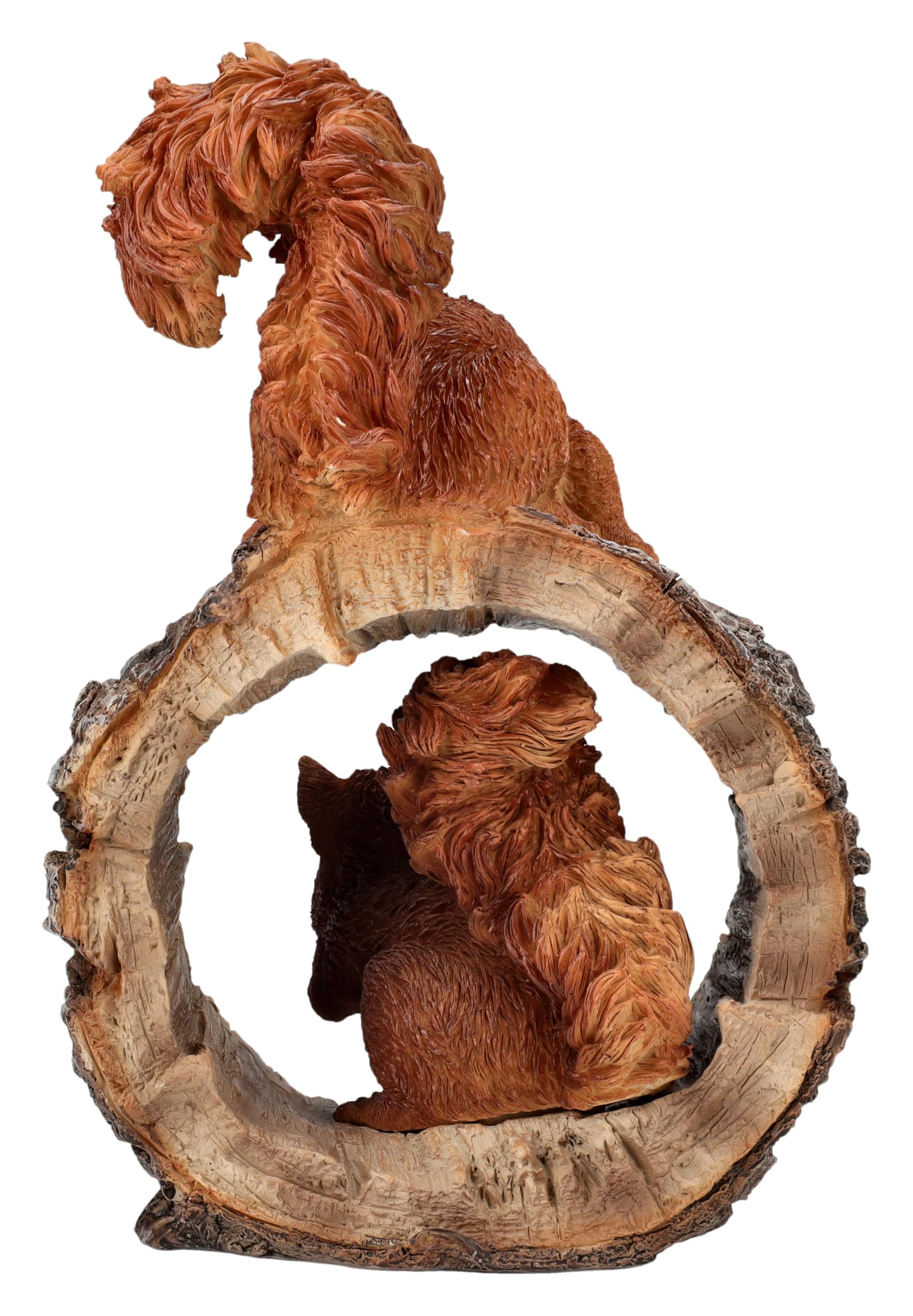 Gartenfigur Eichhörnchen Paar spielend – Lebensechte HotAnt Tierfigur, 23 cm, wetterfest & handbemalt