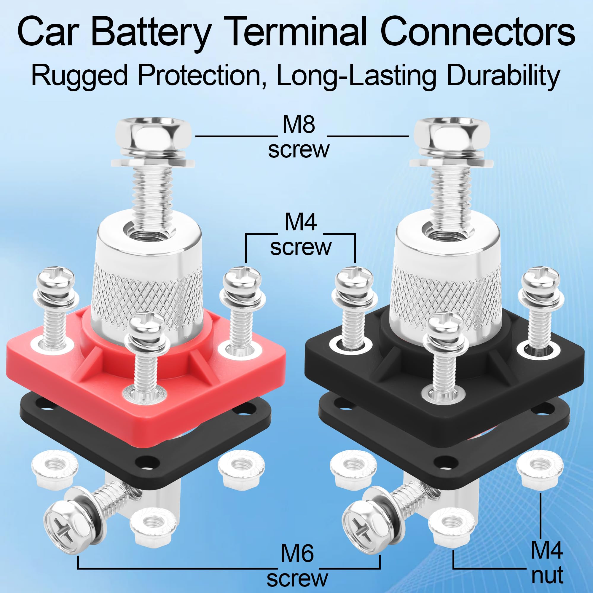 Connettori terminali batteria per auto a parete 250 A/1000 V CC per batterie automobilistiche connettori terminali batteria, terminali per camion/4x4, terminali cavo ba