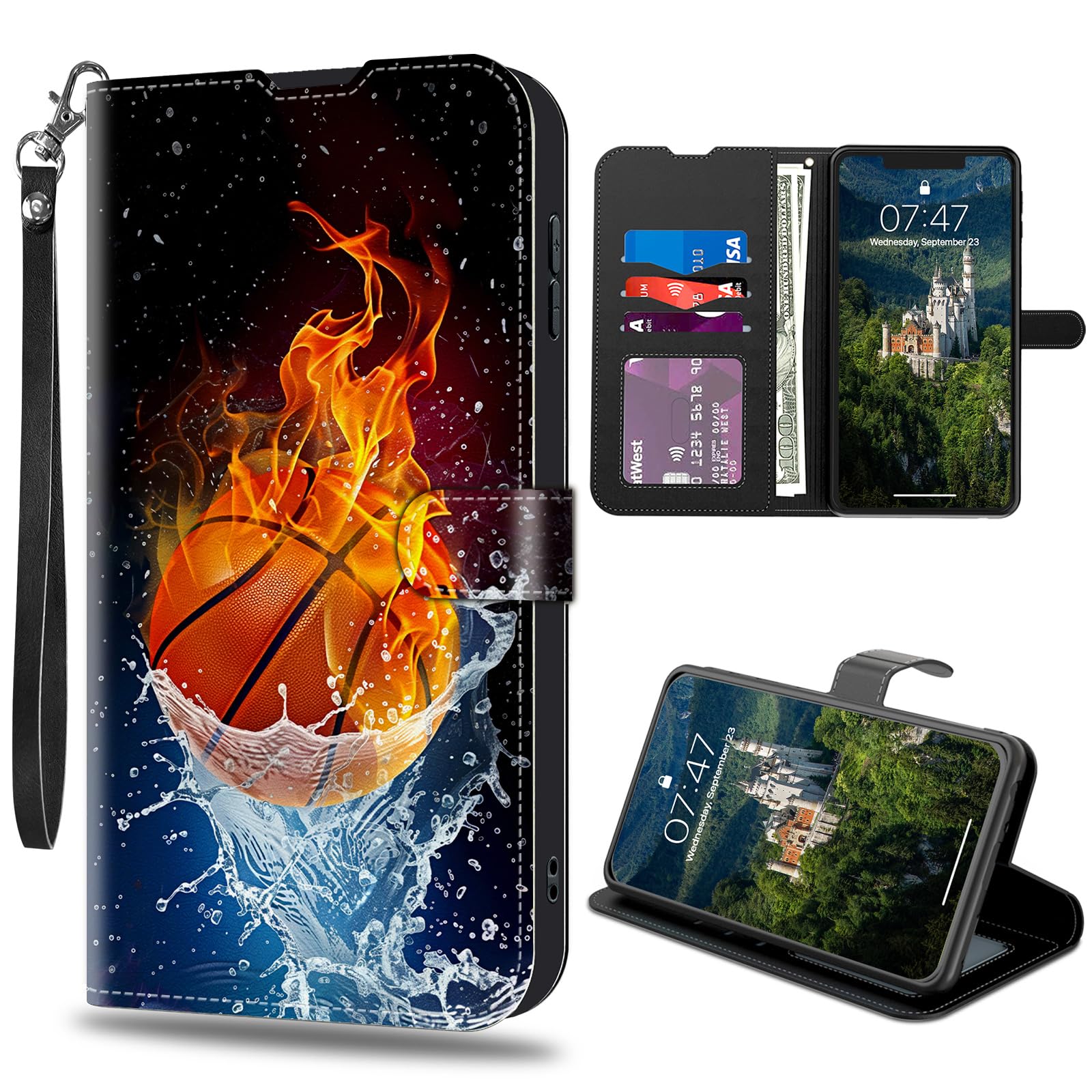 CAPAUNVDA for Samsung Galaxy A13 5G Wallet Case with Credit Card Slots Holder, PU Leather Shockproof RFID Blocking Cover for Samsung Galaxy A13 5G,