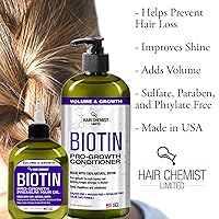 Vista 4 de Hair Chemist Biotin Pro-Growth - Aceite para el cabello de alta calidad, 7.1 oz.
