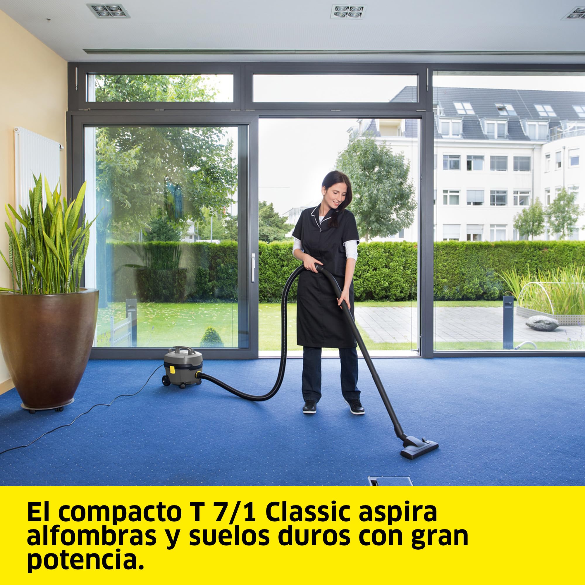 KÄRCHER Aspirador en seco T 7/1 Classic, depósito: 7 l, Potencia: 850 W, Nivel de presión acústica: 62 dB(A), Peso: 3,5 kg, Cable: 7,5 m, Cesta de Filtro Permanente