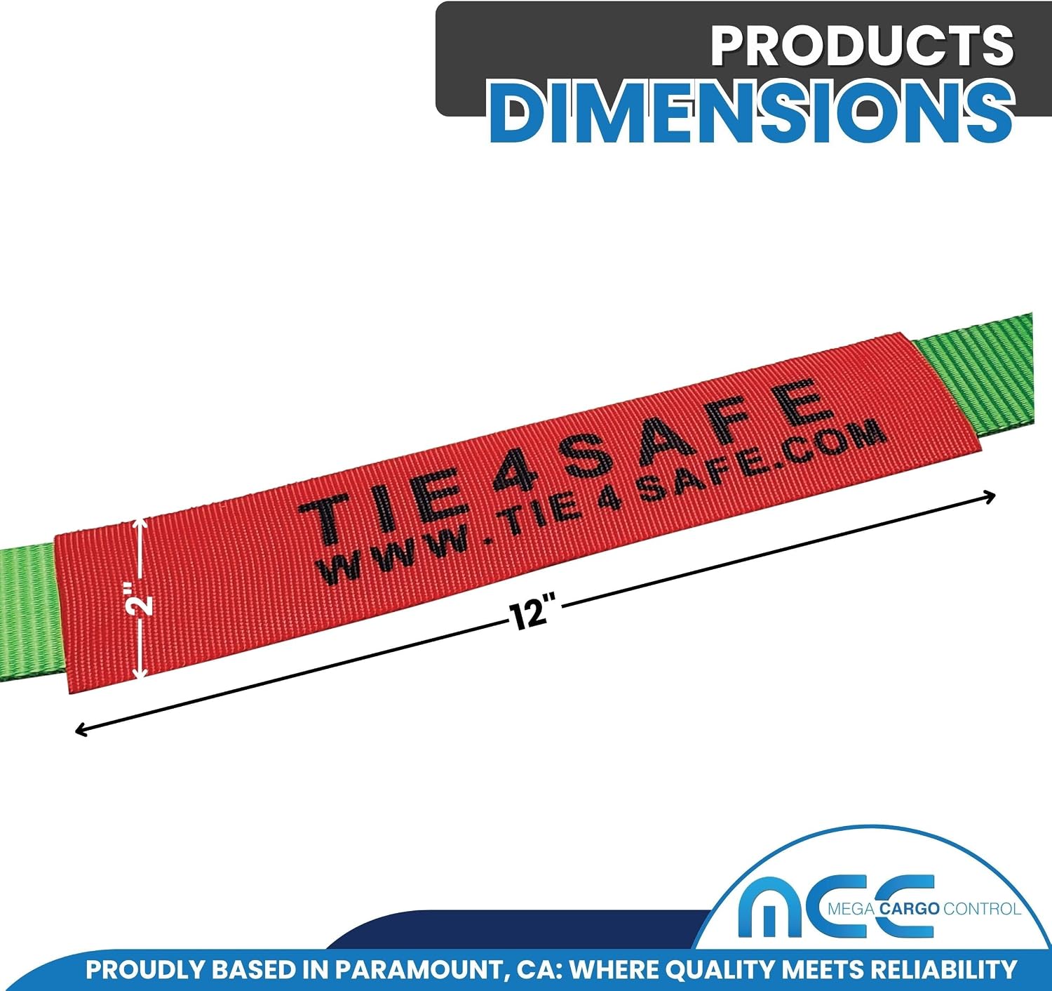 Mega Cargo Control 2" x 12" Sliding Sleeve Webbing Web Protector for Tow & Ratchet Tie-Down Straps, Winch Straps (Red, 10 - Pack)