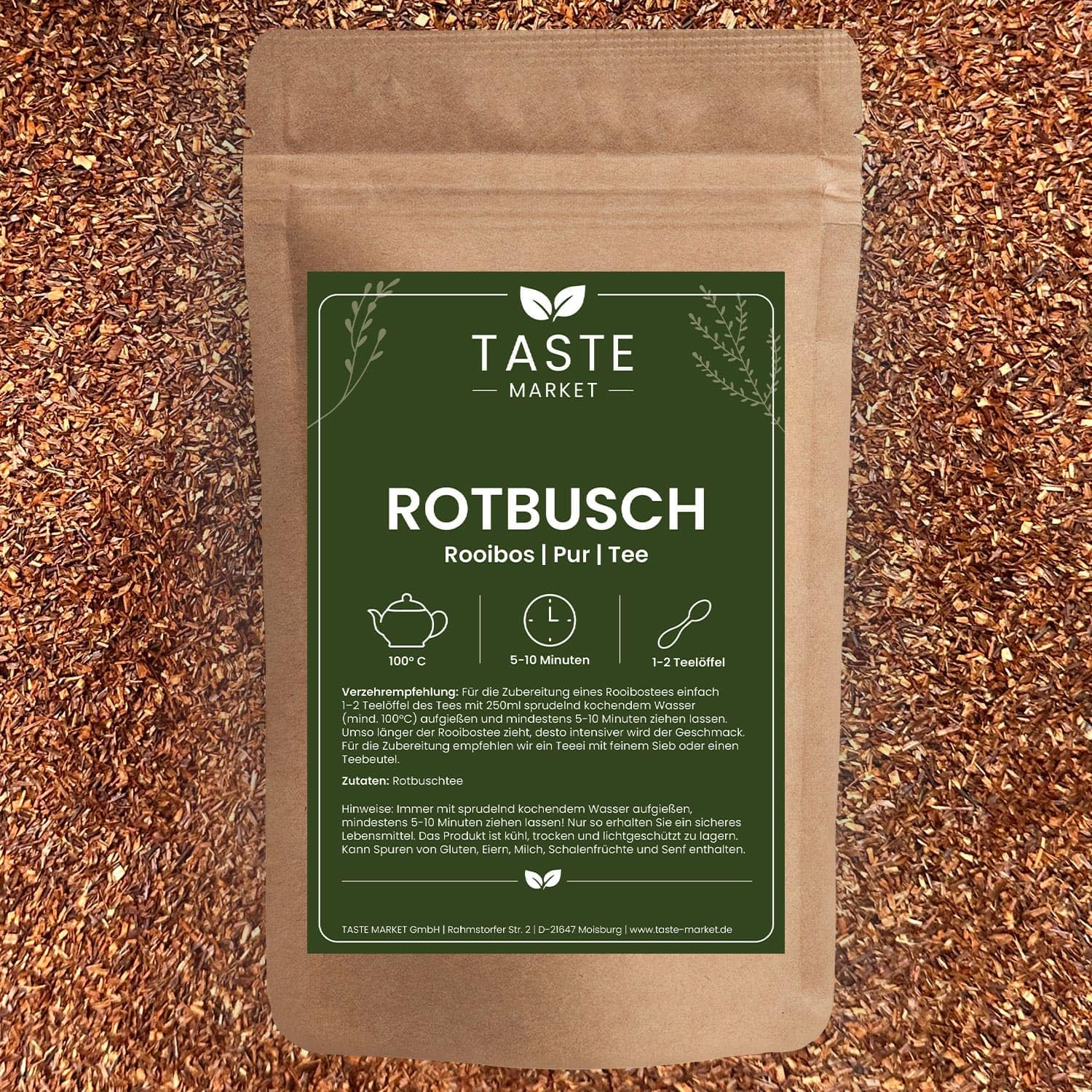 5 kg Rotbuschtee | Rooibos aus Südafrika | Rotbusch Tee | Natur | getrocknet | lose | geschnitten