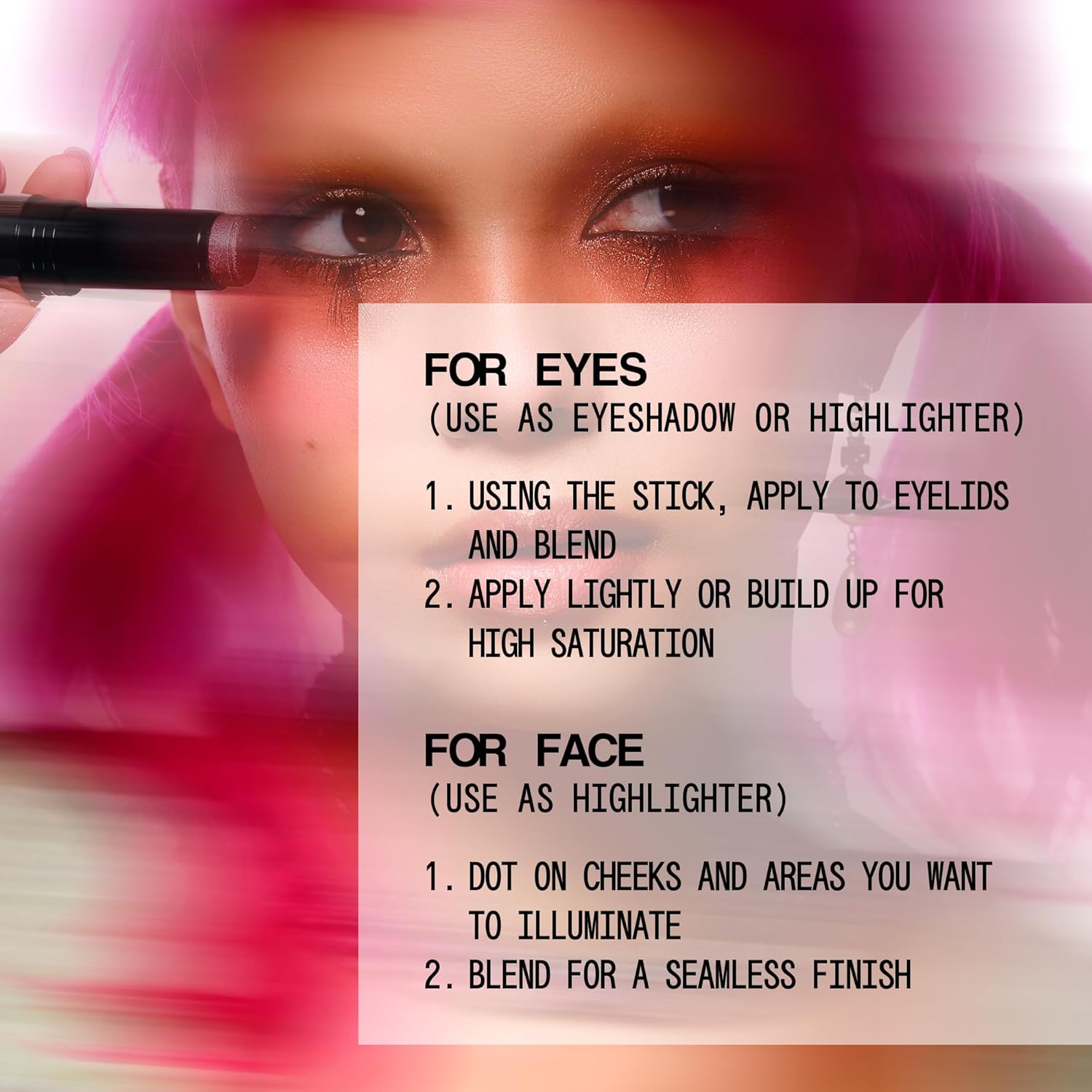 about-face Cooling Chromes Eye + Face Highlighter — Cool-to-Touch Shimmer Stick, Ultra-Reflective Glow, Vegan & Cruelty-Free, Gold (Hypnotize)