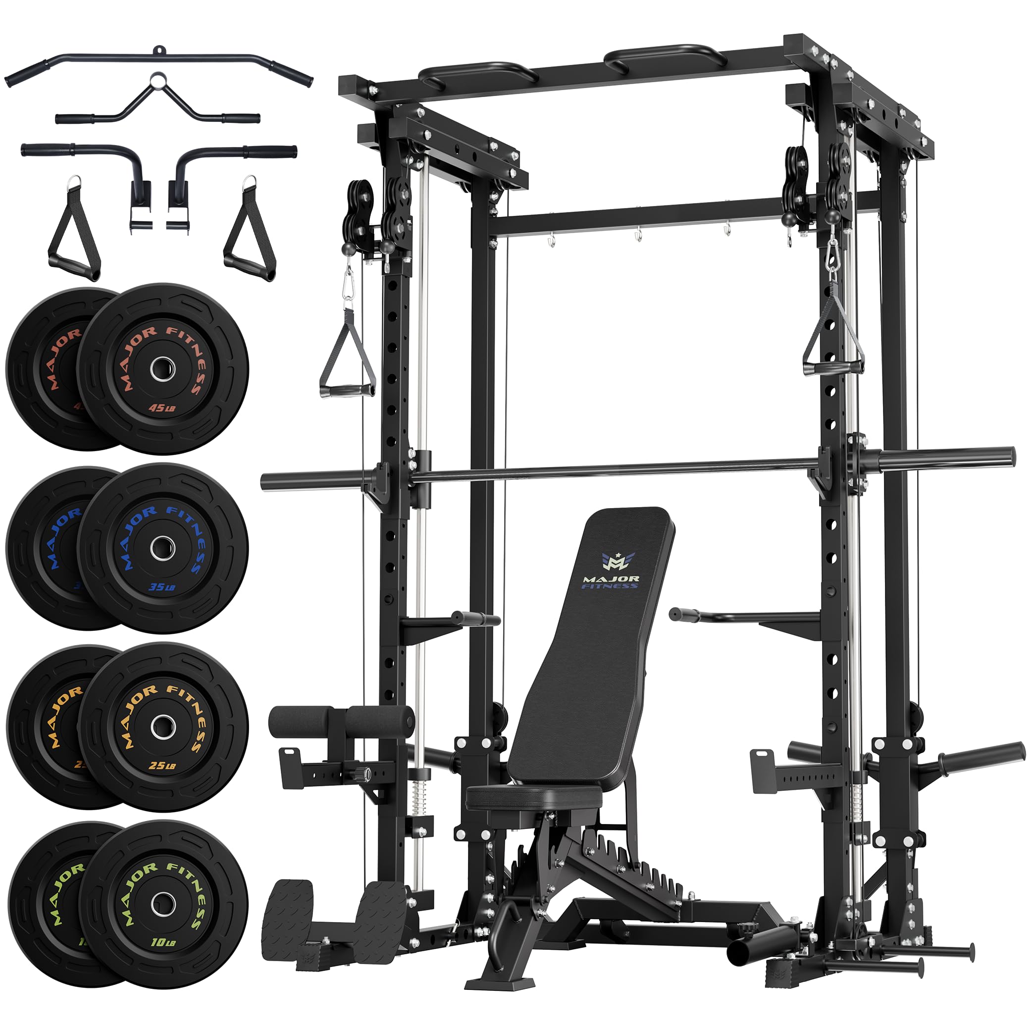 Major Fitness Drone3 Smith Machine, All-in-One Home Gym Power Rack