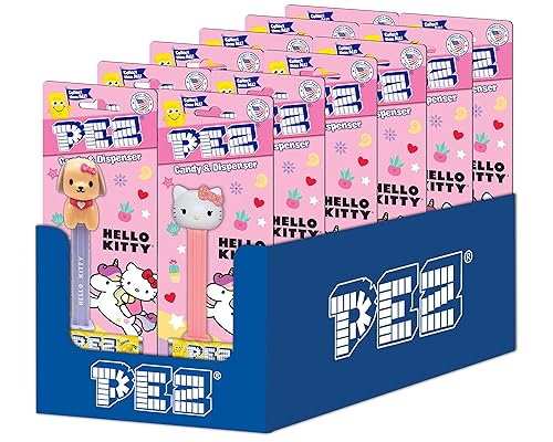 PEZ Surtido de caramelos Hello Kitty 0.87, 10.44 onzas, (paquete de 12)