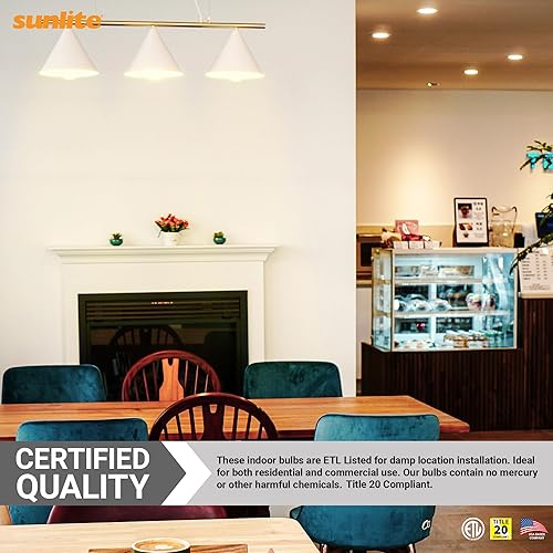 Miniatura 4 de Sunlite Bombilla LED G25, 6 vatios (equivalente a 60 W), 120 V, base E26 media, 500 lúmenes, regulable, esmerilado, 90 CRI, compatible con el título