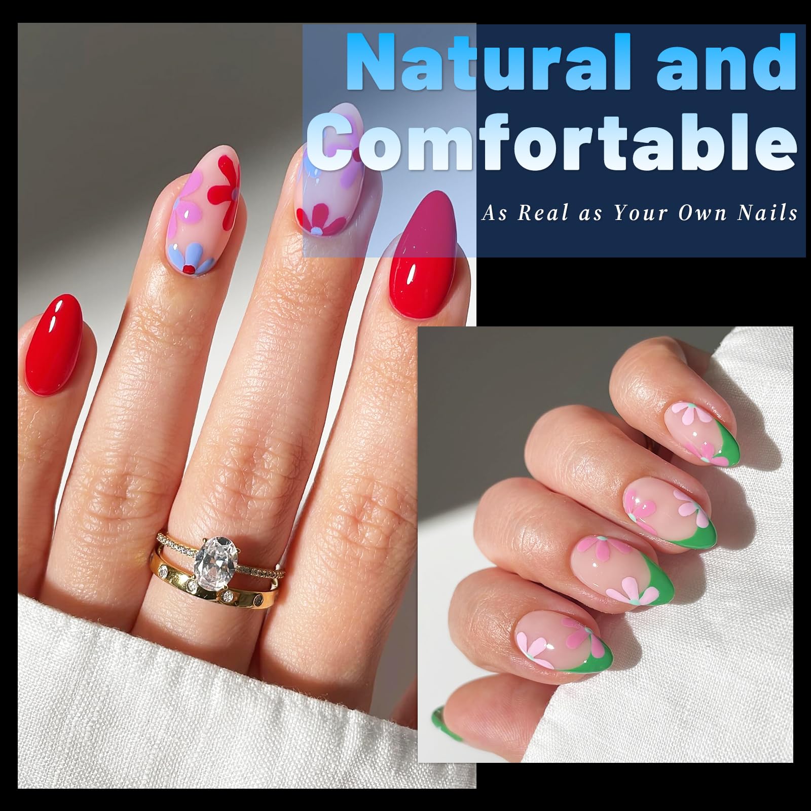 Lifextol 240pc Almond Gel Nail Tips Short Fake Nails Clear Press on Nails Acrylic Nails Tips, 12 Size XS Full Cover Nail tips Almond Soft Gel Nail Tips False Nails Extension Artificial Fingernail