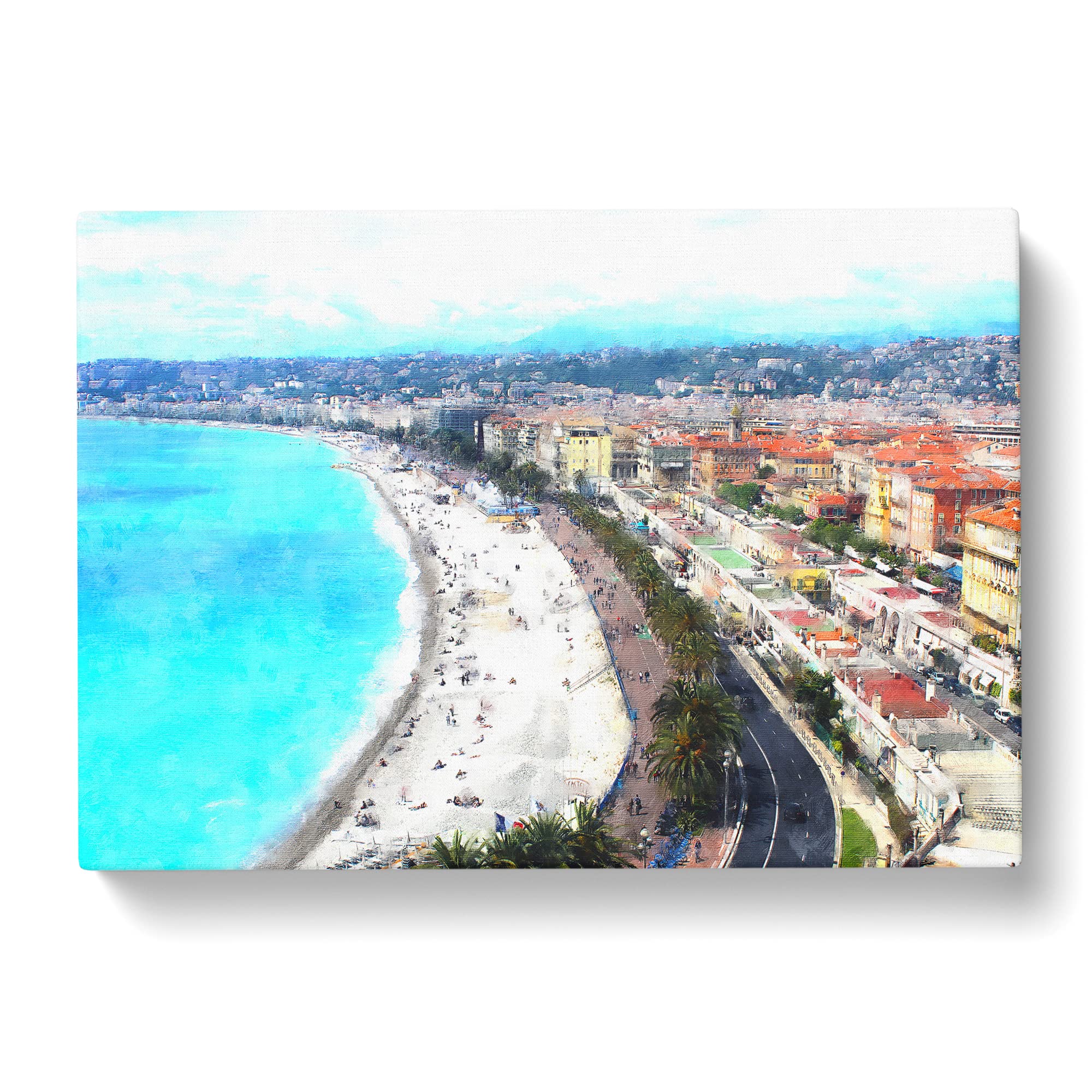 Nice Skyline In France Canvas Print, Mixed, 25L x 50W cm - Image 2