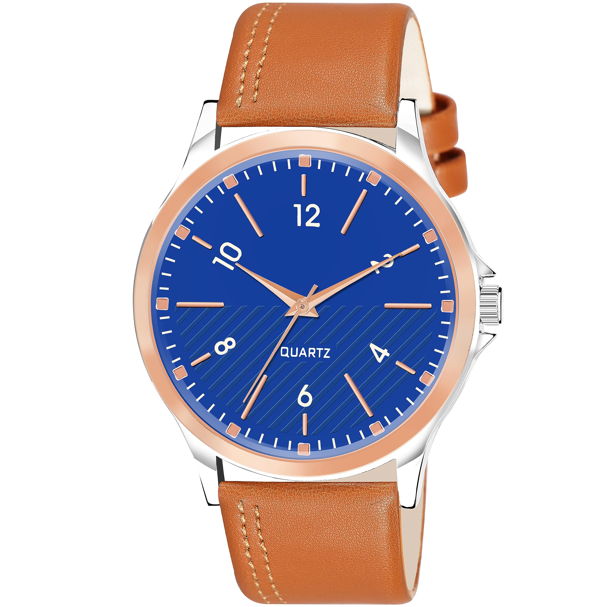 Shocknshop Casual Analog Multicolored Dial Leather Watch for Mens and Boys -L9395 (Brown Blue) (B0CCMBJNX5) Amazon Price History, Amazon Price Tracker