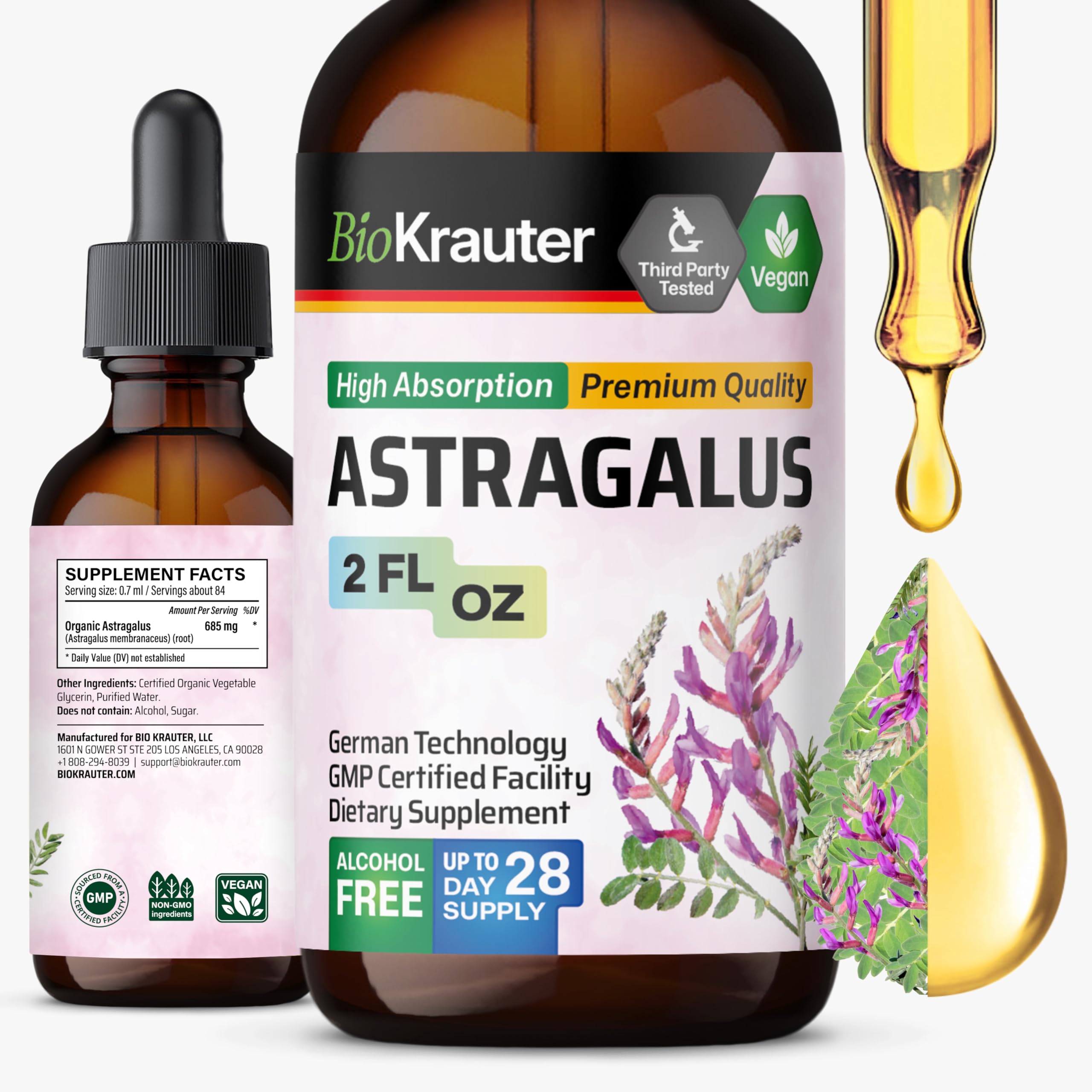 Amazon.com: BIO KRAUTER® Astragalus for Immune Support - Vegan