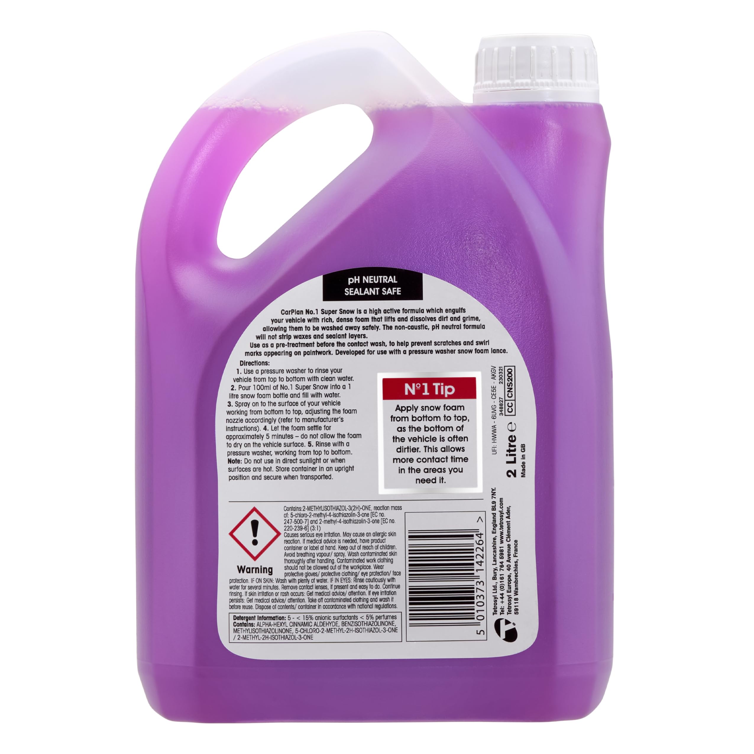 Image secondaire de CarPlan Super Snow Mousse Nettoyante pour Voiture 2L - pH Neutre