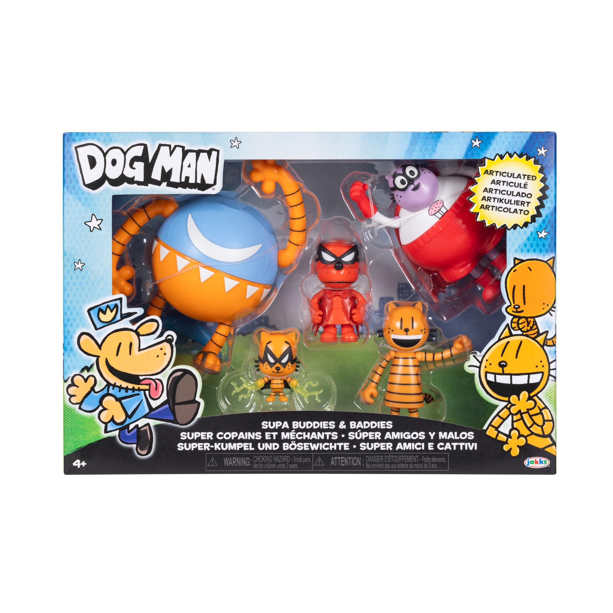 Dog Man "Supa Buddies & Baddies" Action Figure Multipack 2.5" / 6.35cm โ image 1