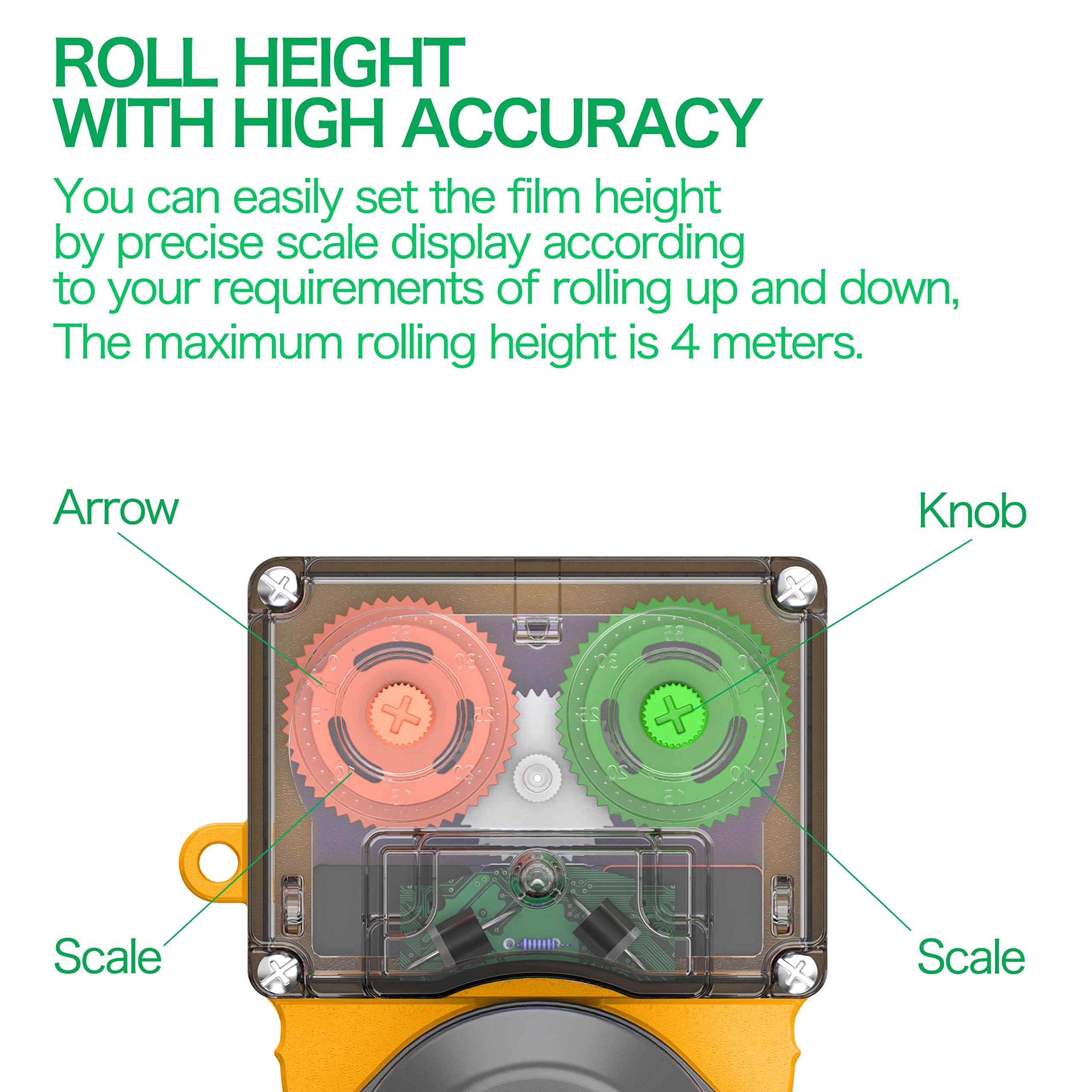 Yaegoo Greenhouse Roll up Motor Film Roll Up Motor Kit DC