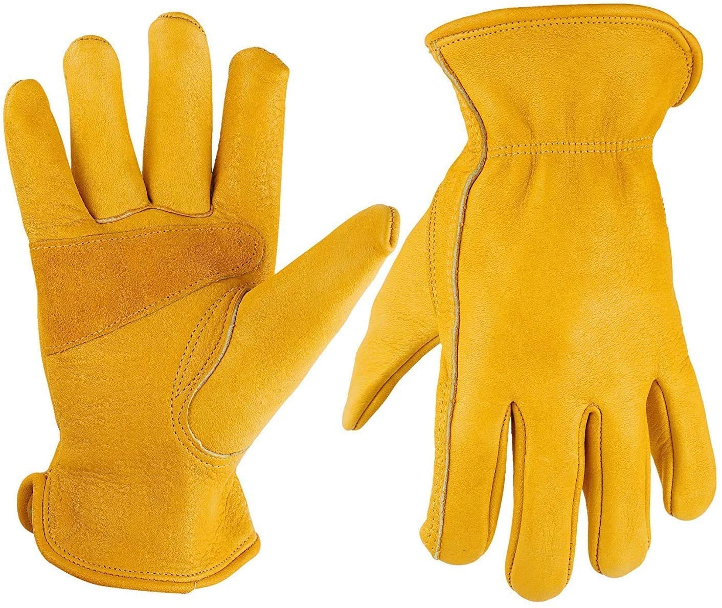 Jupiter Industries Rose Gardening Puncture Resistant Leather Gloves for Pruning Blackberries/Thorny Bushes/Roses/Wild Plants 10 inch - Yellow - Pack of 3 (B08DVWZW8B) Amazon Price History, Amazon Price Tracker