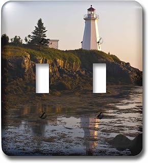 3dRose lsp_72934_2 New Brunswick, Letite Passage Lighthouse Double Toggle Switch