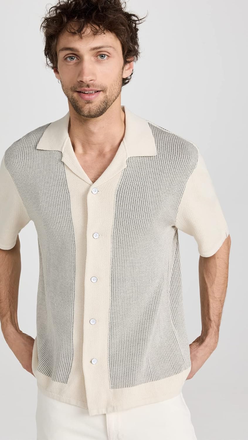 rag & bone Men's Harvey Knit Camp Shirt - Image 2