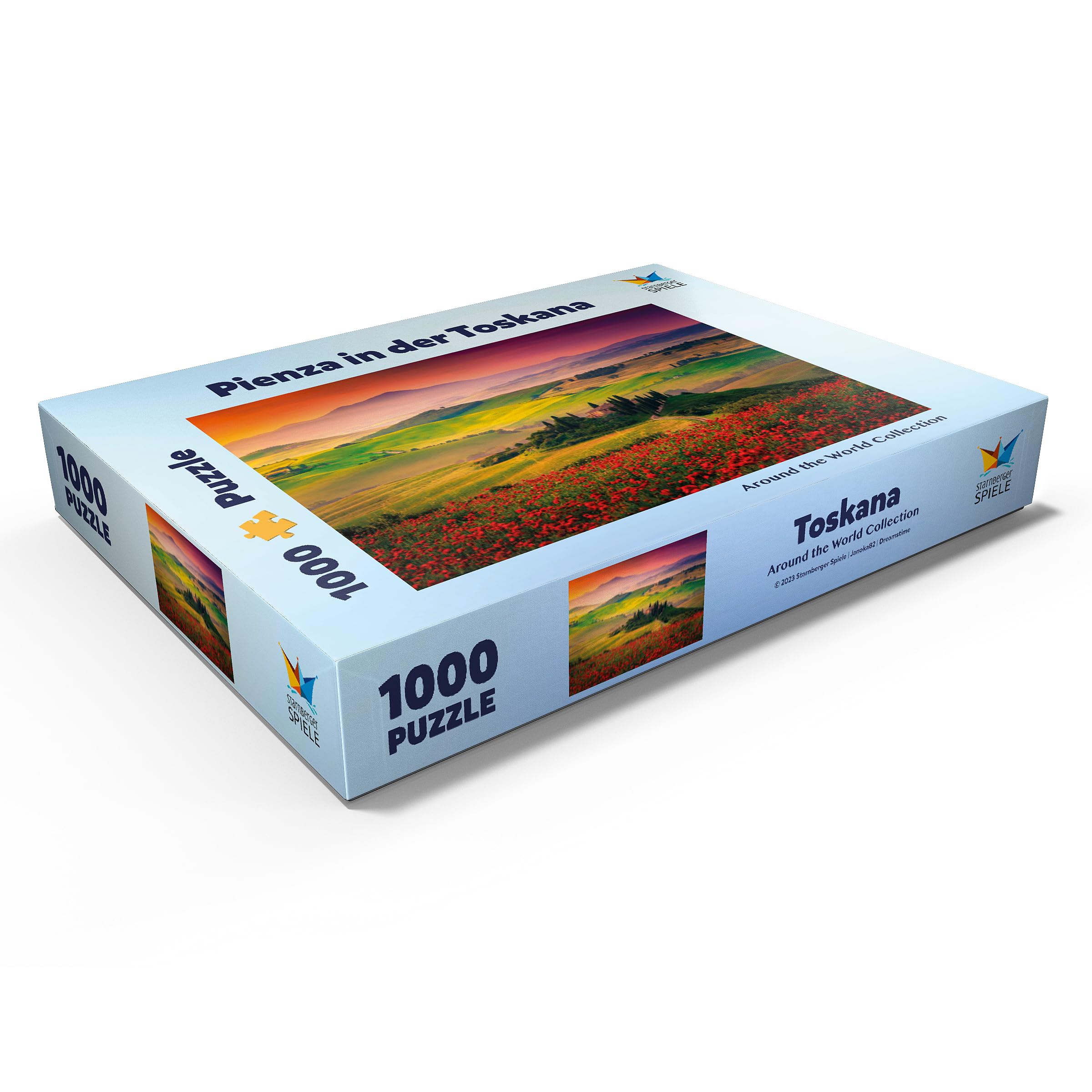 MyPuzzle Pintoresco Amanecer En La Toscana - Pienza, Italia - Premium 1000 Piezas Puzzles - Colección Especial MyPuzzle De Starnberger Spiele
