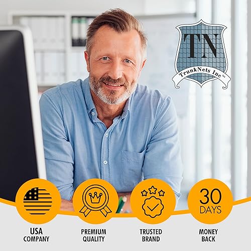 Miniatura 6 de Red de carga elástica para maletero de 3 bolsillos para Hyundai Santa Cruz 2022-2025 – Organizadores y almacenamiento de maletero premium – Red de