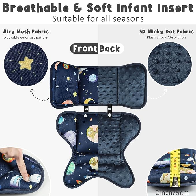 Cojín reductor para asiento de bebé con 2 reposacabezas ajustables miniatura 5