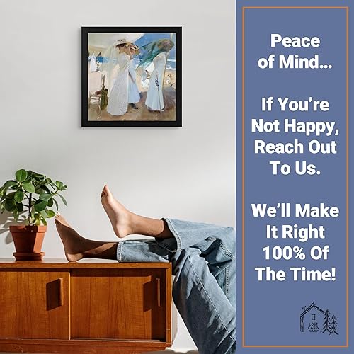 Miniatura 5 de Under The Canopy Zarauz de Joaquin Sorolla y Bastida - Lienzo enmarcado para decoración de pared, lienzos de reproducción de pinturas finas