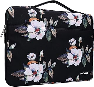 MOSISO Laptop Sleeve 360 Protettiva Custodia Borsa Compatibile con MacBook PRO 16 A2141,15 15,4 15,6 Pollici dell HP Acer Samsung Sony Chromebook, Ibisco Antiurto Valigetta con Cintura Trolley