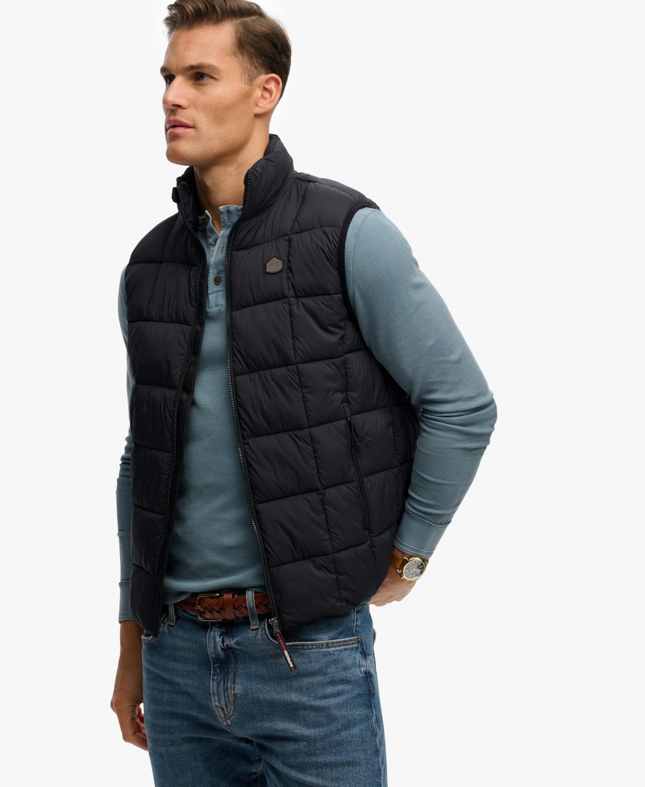 Superdry Unisex Box Quilt Fuji Lite Gilet Offen