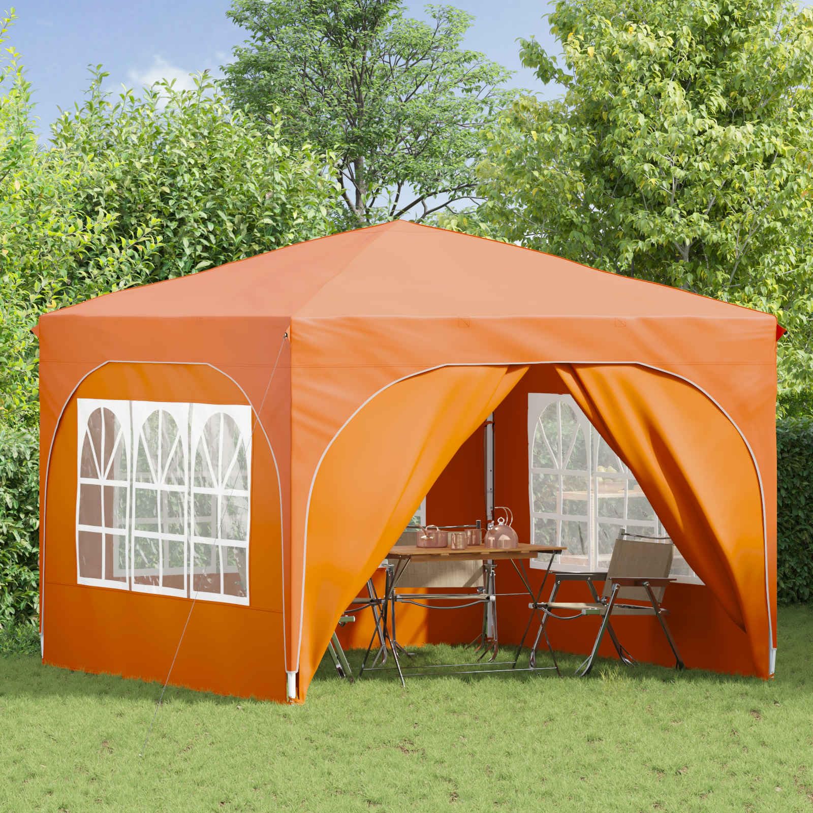 Zasłona Pop-up 290 x 290 x 245 cm, pomarańczowa