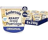 Ambrosia Original Ready to Eat Porridge Pots With British Wholegrain Oats, 210 g (Pack of 6)