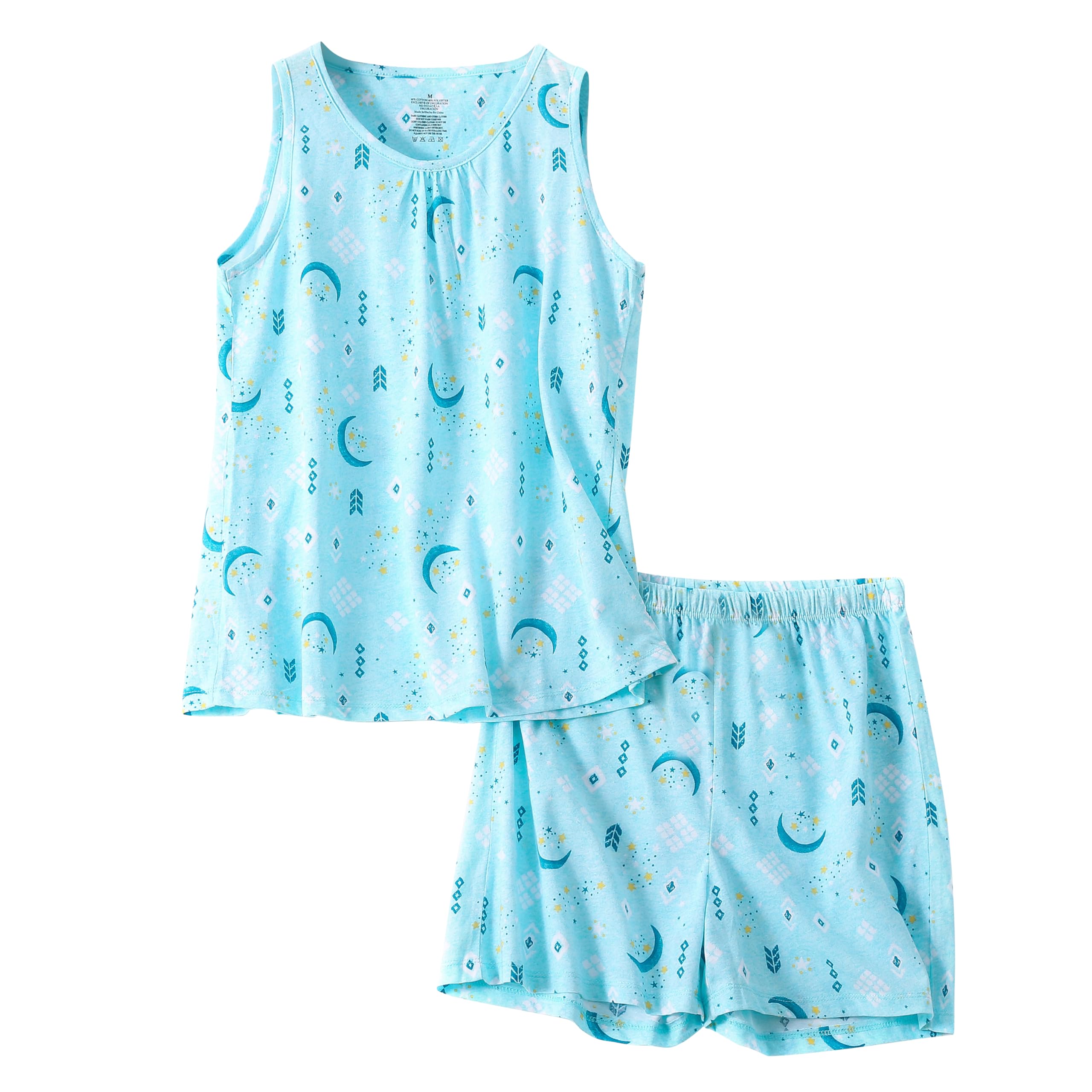 PNAEONGWomen Cotton Sleepwear Short Sets Tank&Short Pajamas Sets XTSY208