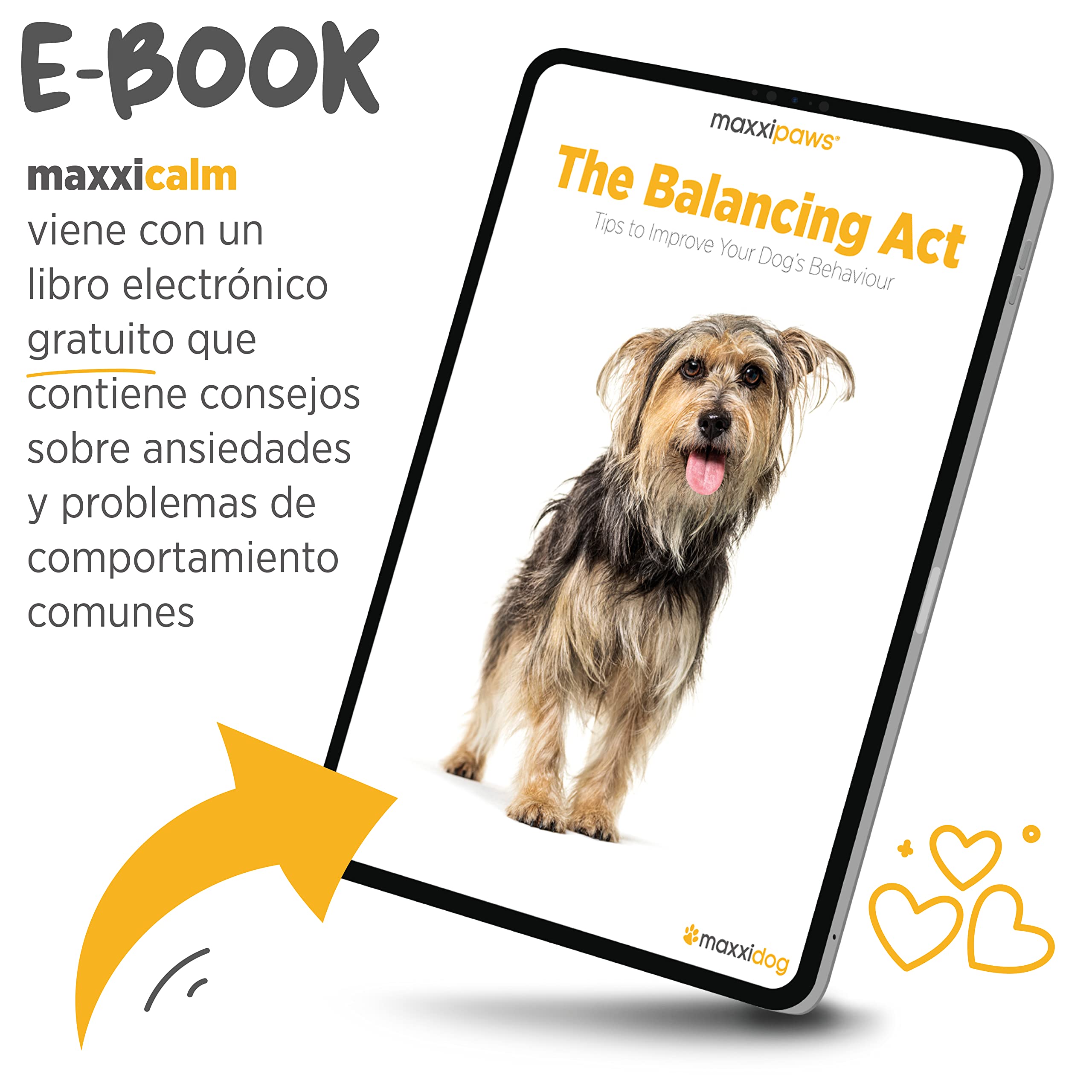 maxxipaws maxxicalm Calmante Perros - Ansiedad & Estrés - 120 Comprimidos