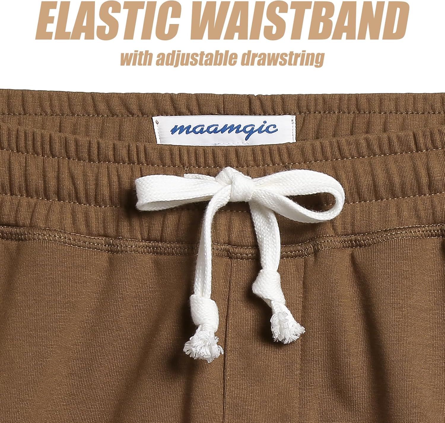 maamgic Mens Athletic Gym Shorts 5/7" Elastic Waist Casual Pajama Pocket Jogger Men Workout Short Pants - Image 4