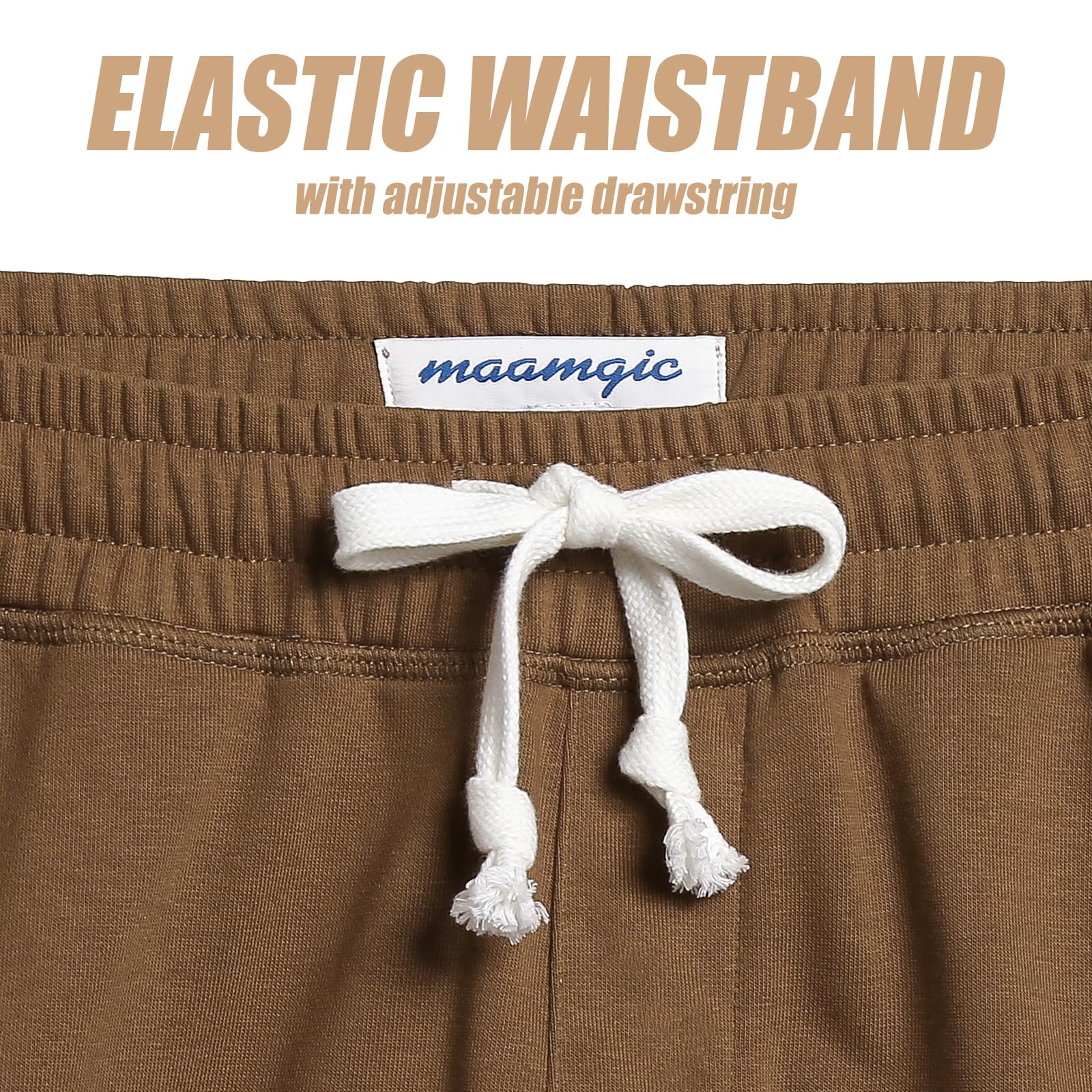maamgic Pantalones cortos deportivos de gimnasio para hombre, 14 cm, cintura elástica, estilo casual, con bolsillo, pantalones cortos de entrenamiento para hombre