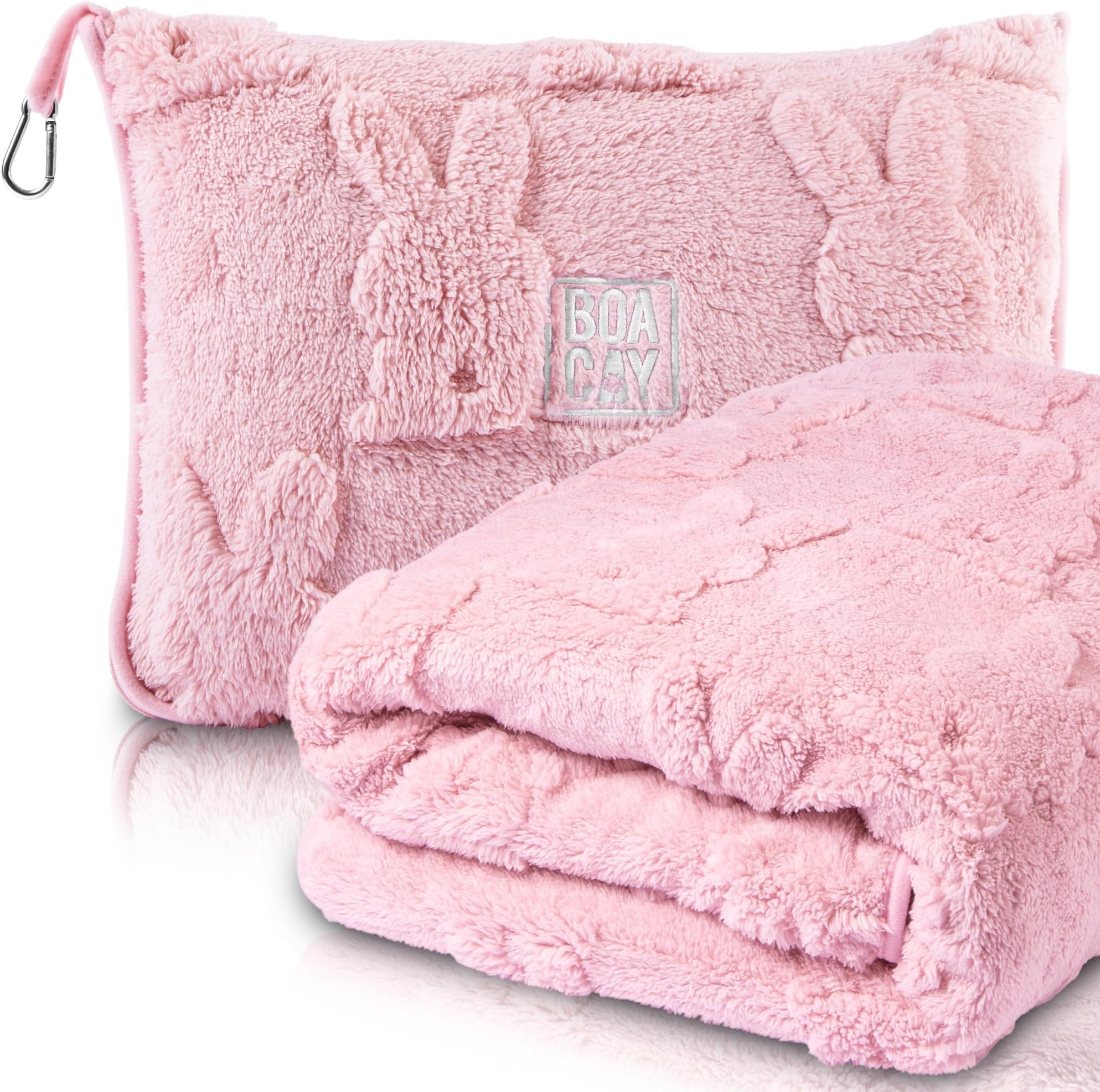 BOACAY Travel Toddler Blanket for Airplane, Car Soft Kids Throw