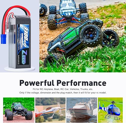 Miniatura 5 de Zeee 6S Lipo Batería 3300mAh 22.2V 120C Estuche suave Batería con conector EC5 para RC Avión Helicóptero RC Coche Camión Tanque Drone Racing Hobby