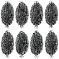 Vista 29 de Cabello para Trenzas Marley Twist de 16 Pulgadas, 8 Paquetes de Cabello Afro Twist Elástico, Cabello Spring Twist Pre-esponjado, Cabello Rizado