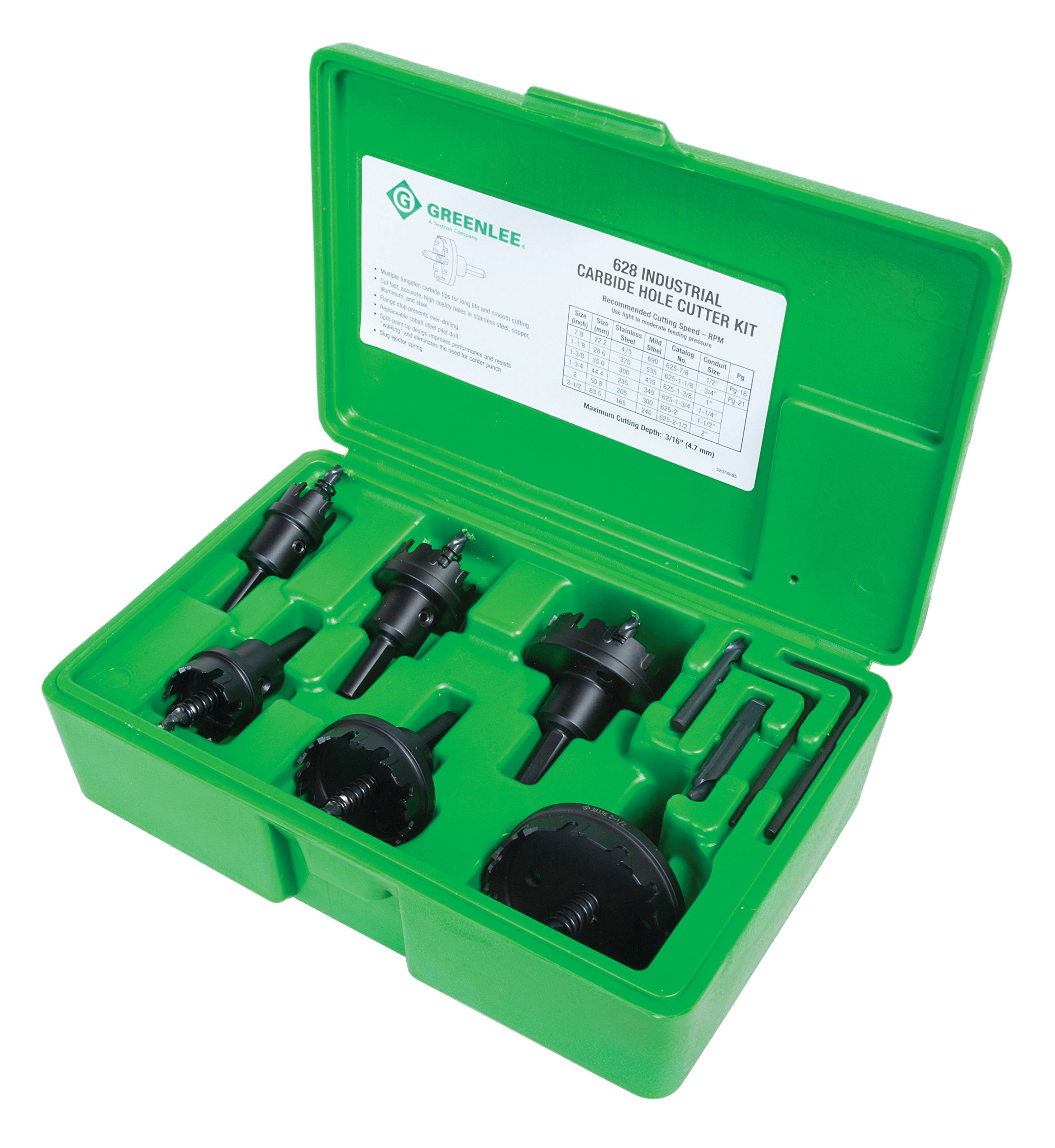 Amazon.com: Greenlee 628 Carbide Cutter Set, 6 Piece Set : Tools
