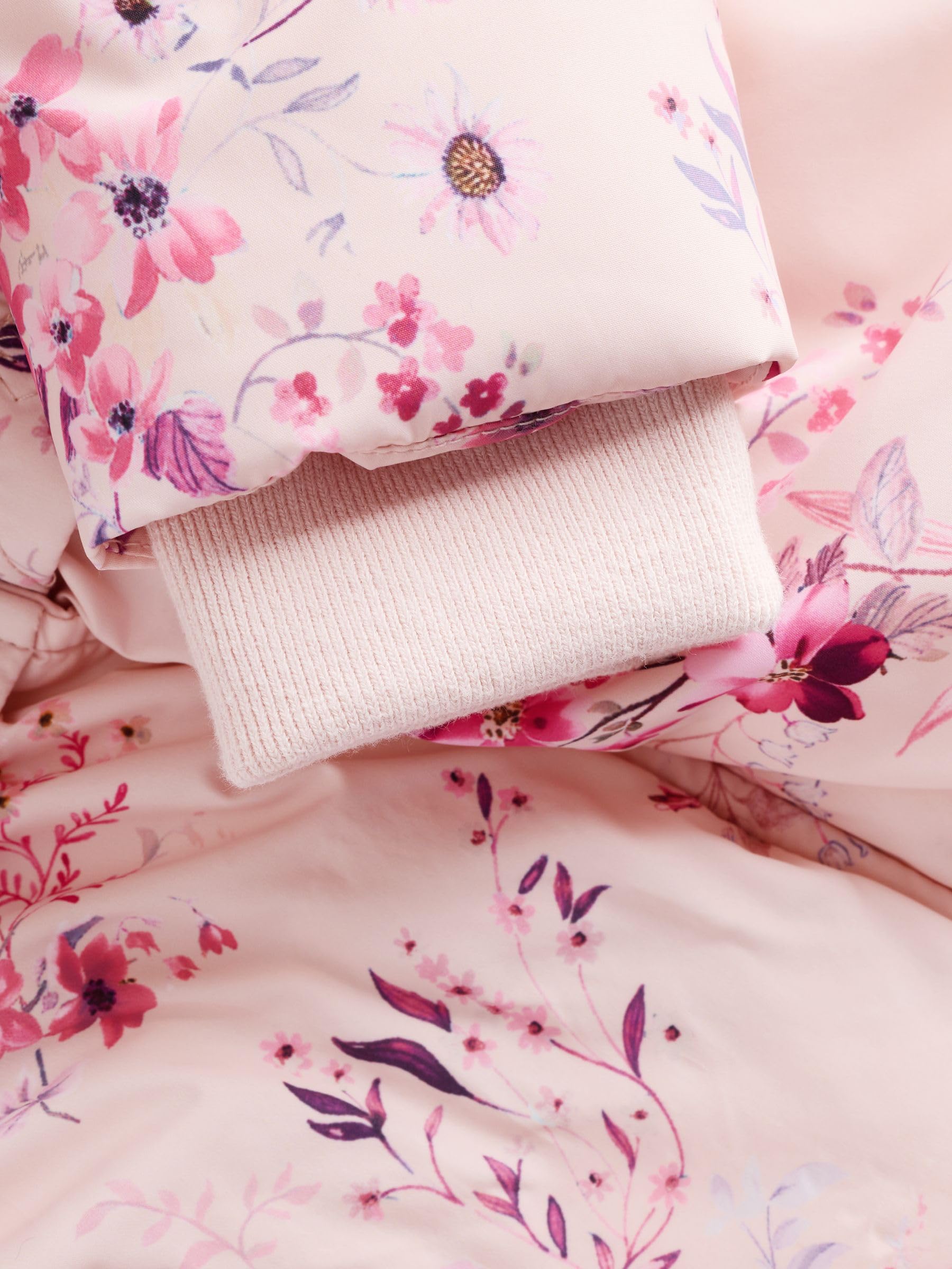NEXT Bambina Giubbotto bebè a fiori | Neonato, Standard, Zipper, Lavabile in lavatrice