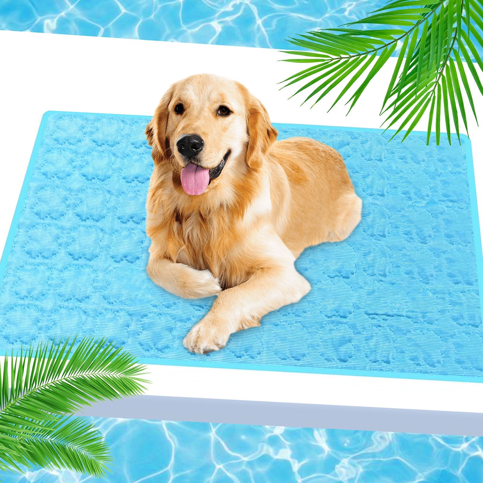 Cooling Mat for Dogs Cats, 70 x 55 cm Cooling Dog Bed, Pet Mattress for Summer, Cooling Mat Dog, Cooling Mat for Pet Beds, Foldable, Break Resistant – L