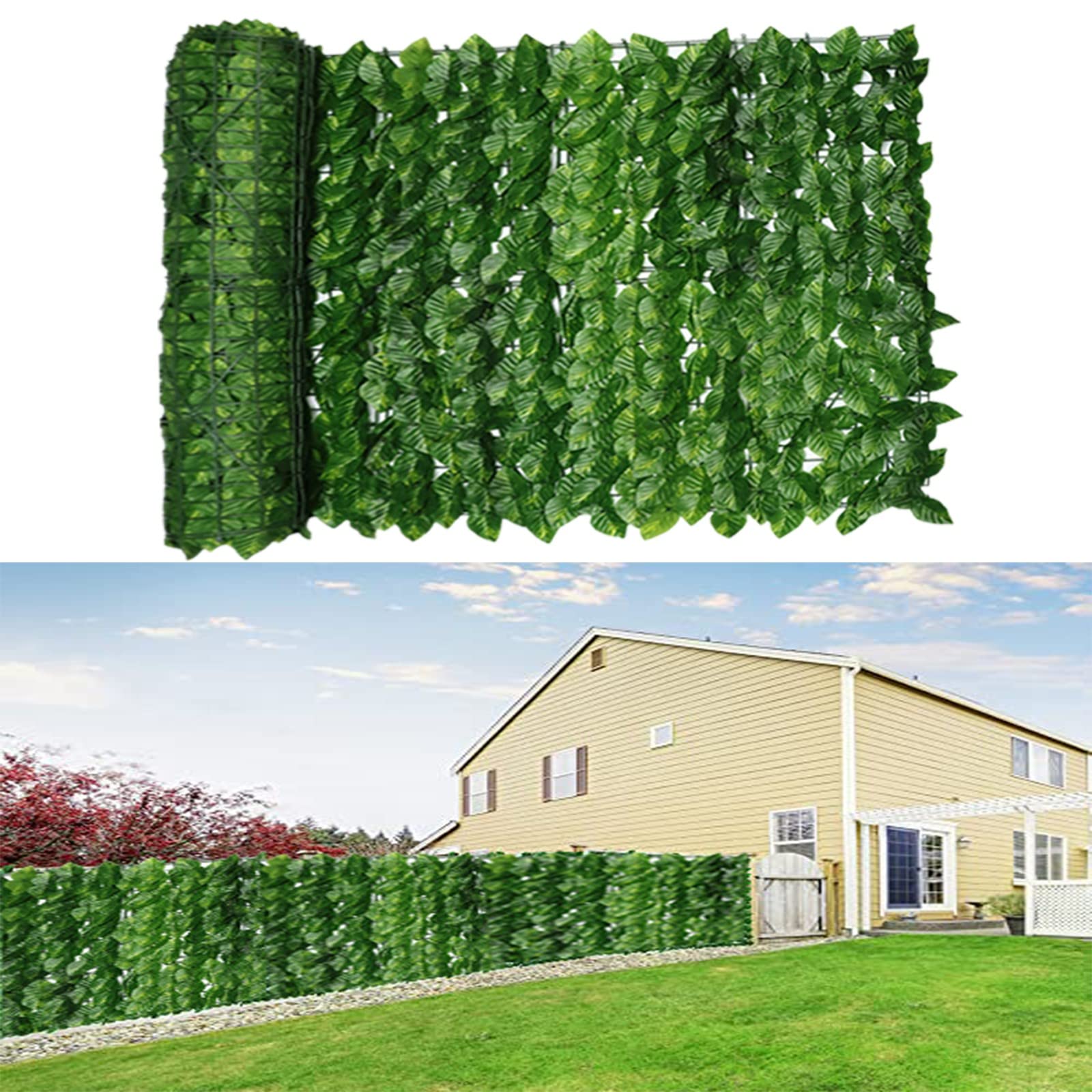 Knstlicher Efeu Sichtschutz Bildschirm,knstlicher Heckenzaun und  knstliches Efeu-Weinblatt, Kunst-Efeu-Weinblatt-Dekoration fr die  Gartendekoration im Freien(Size:1x5m) : Amazon.de: Kche, Haushalt & Wohnen