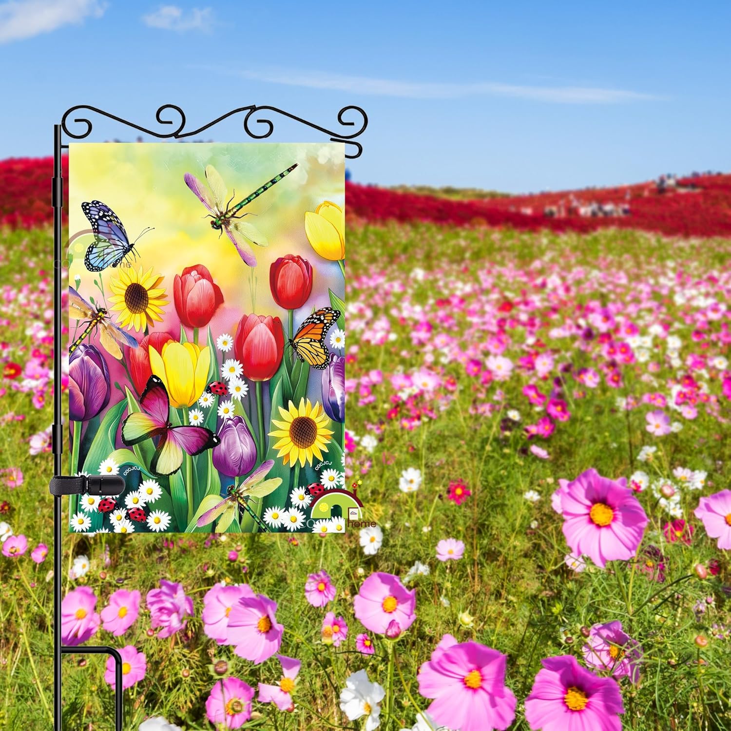 Spring House Flag Double Sided Bee Yard House Seasonal Farmhouse Outdoor Decoration 28 x 40 Inch - Image 5