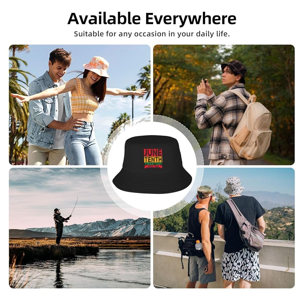 ZKLCRYTR June Tenth Free-Ish Since 1865 Bucket Hat for Men