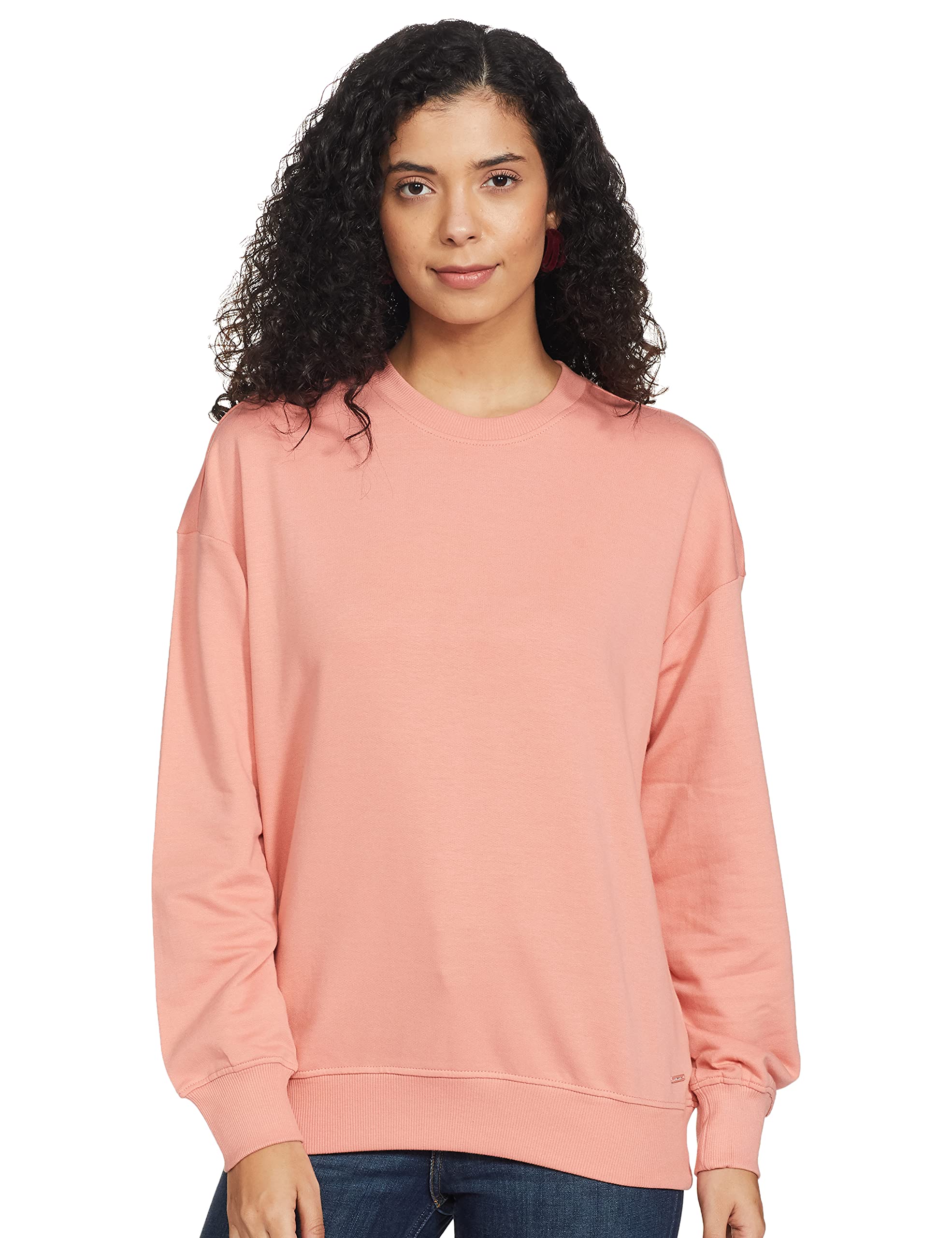 Van HeusenPolyWomen Cotton Crew Neck Sweatshirt