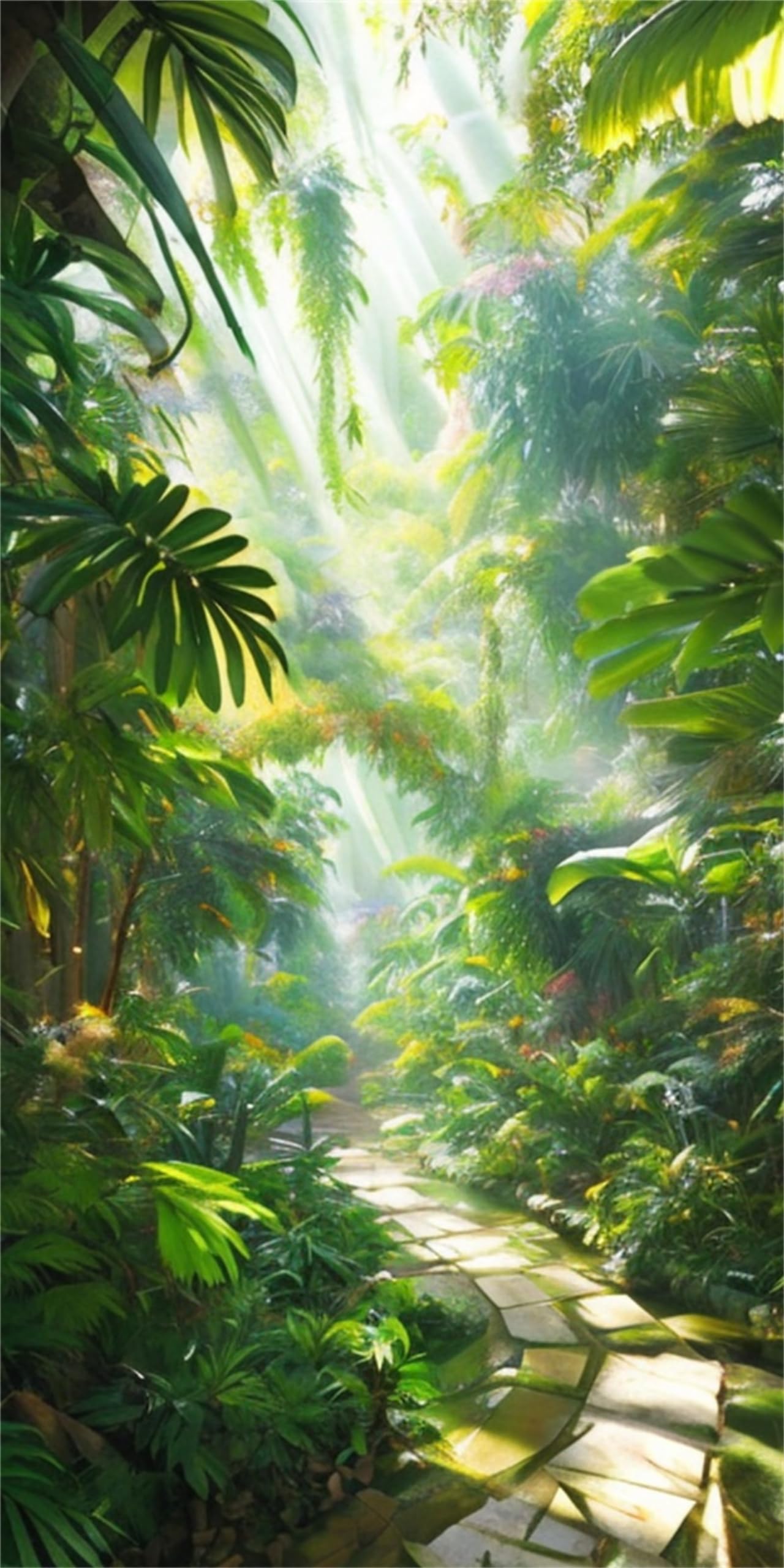 Diamond painting kit complet pour salon : broderie plante tropicale 70x140